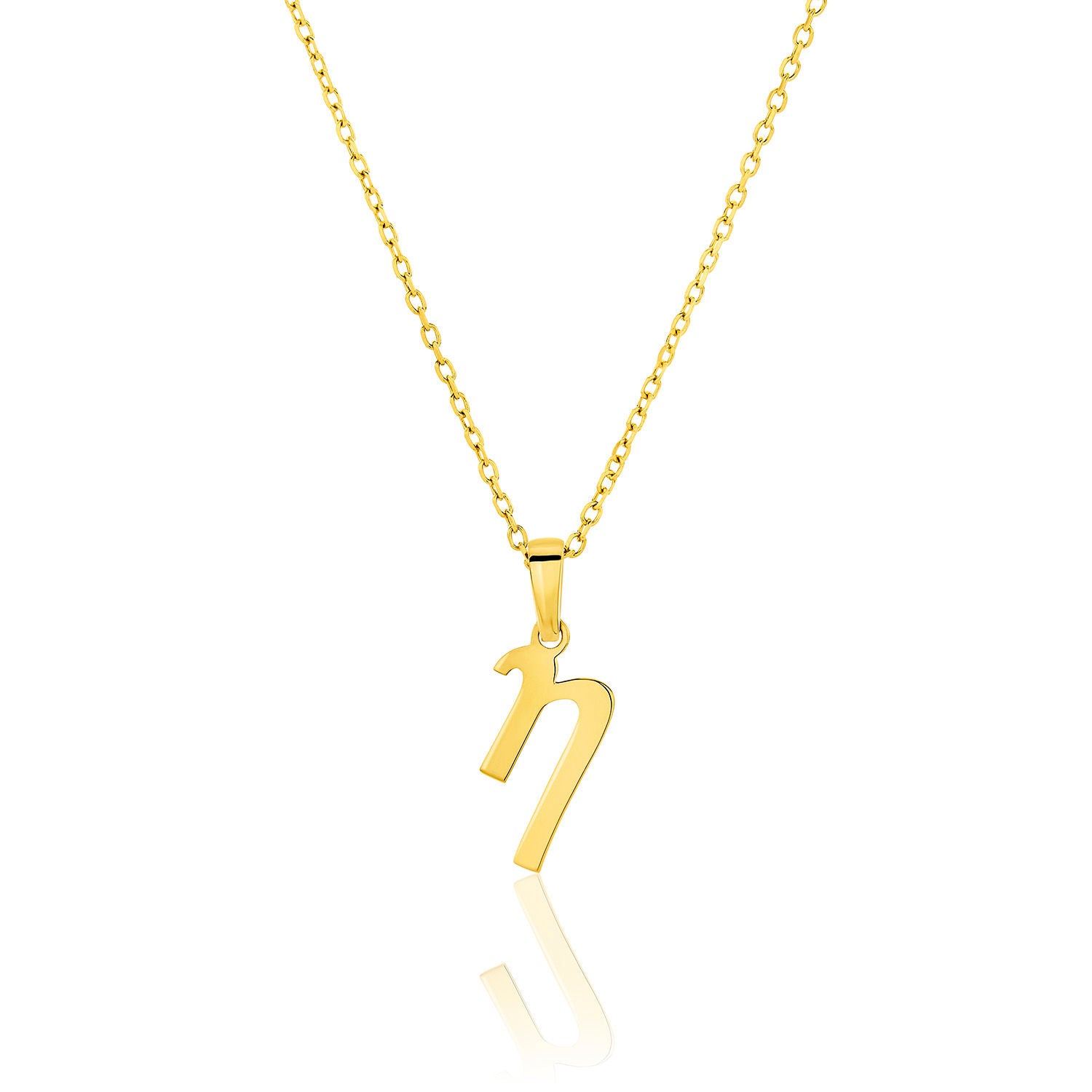 Μενταγιόν Alphabet γράμμα ''η'' από χρυσό 18Κ Εικόνα 1