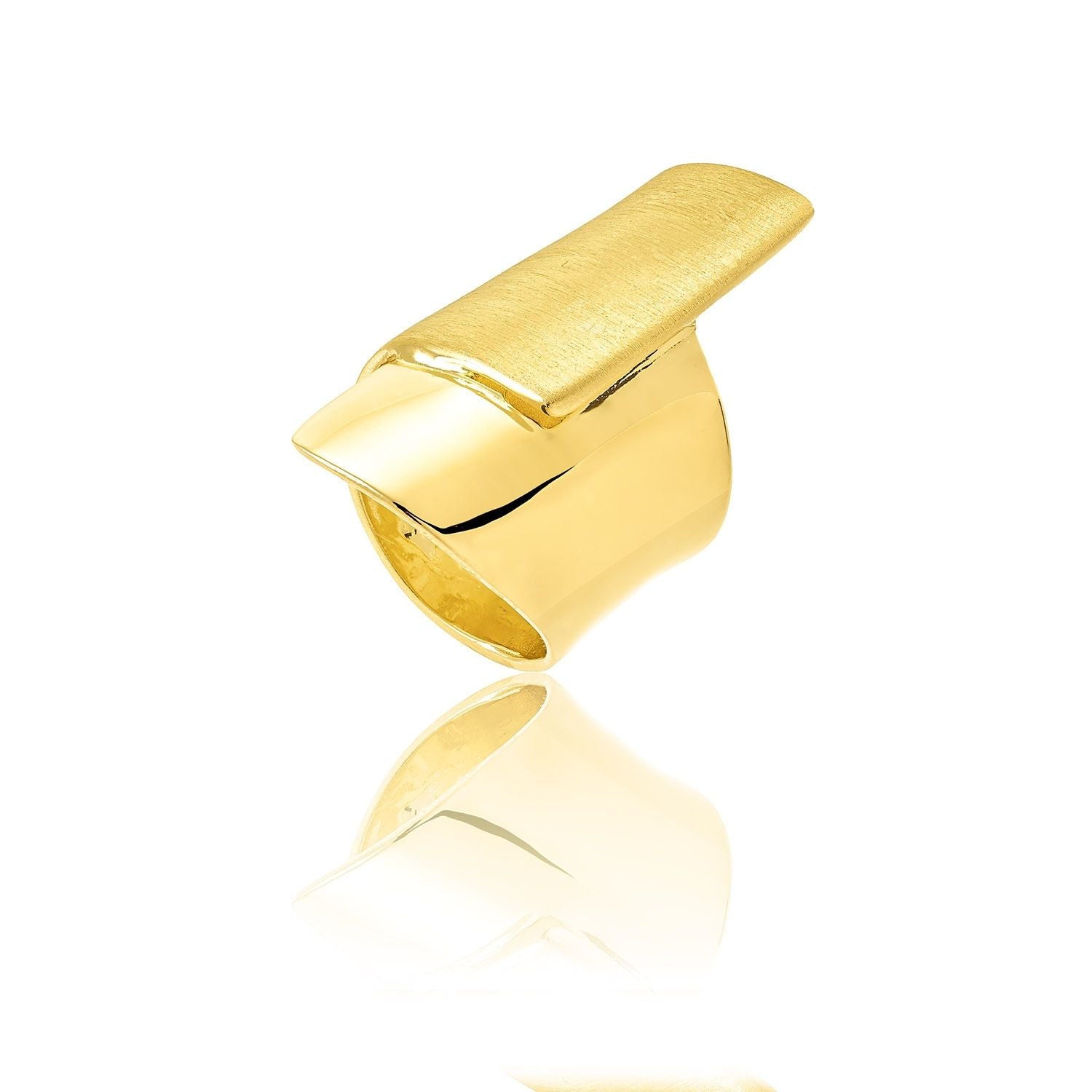 Δαχτυλίδι Reflections από επιχρυσωμένο ασήμι 925° ματ και polished Εικόνα 1