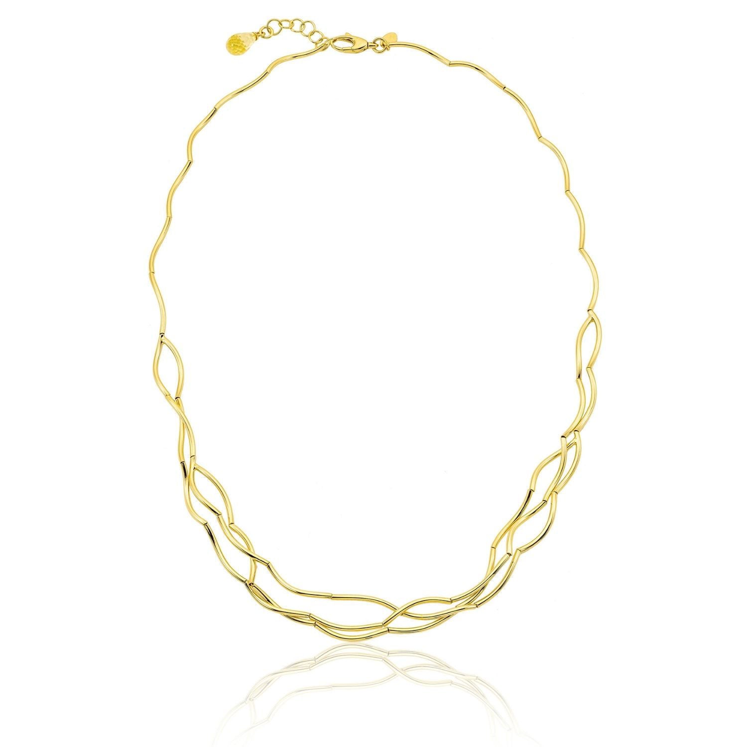 Κολιέ Aurum από χρυσό 18Κ με κούμπωμα drop σιτρίν Εικόνα 1