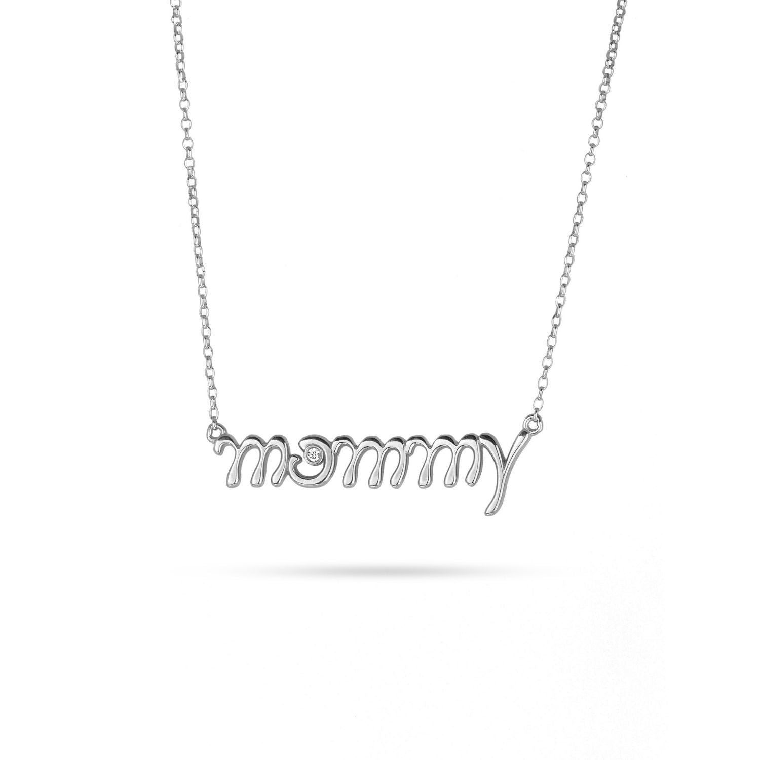 Κολιέ Lexis ''mommy'' από επιροδιωμένο ασήμι 925⁰ με ζιργκόν Εικόνα 1