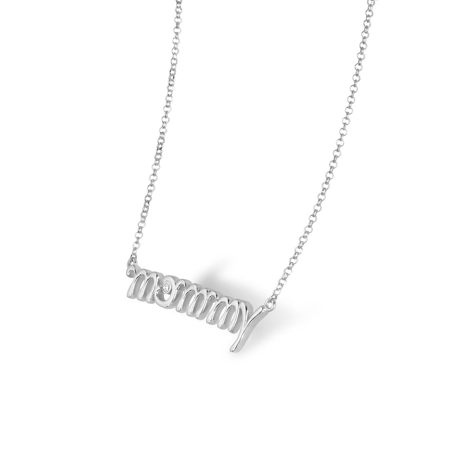 Κολιέ Lexis ''mommy'' από επιροδιωμένο ασήμι 925⁰ με ζιργκόν Εικόνα 2