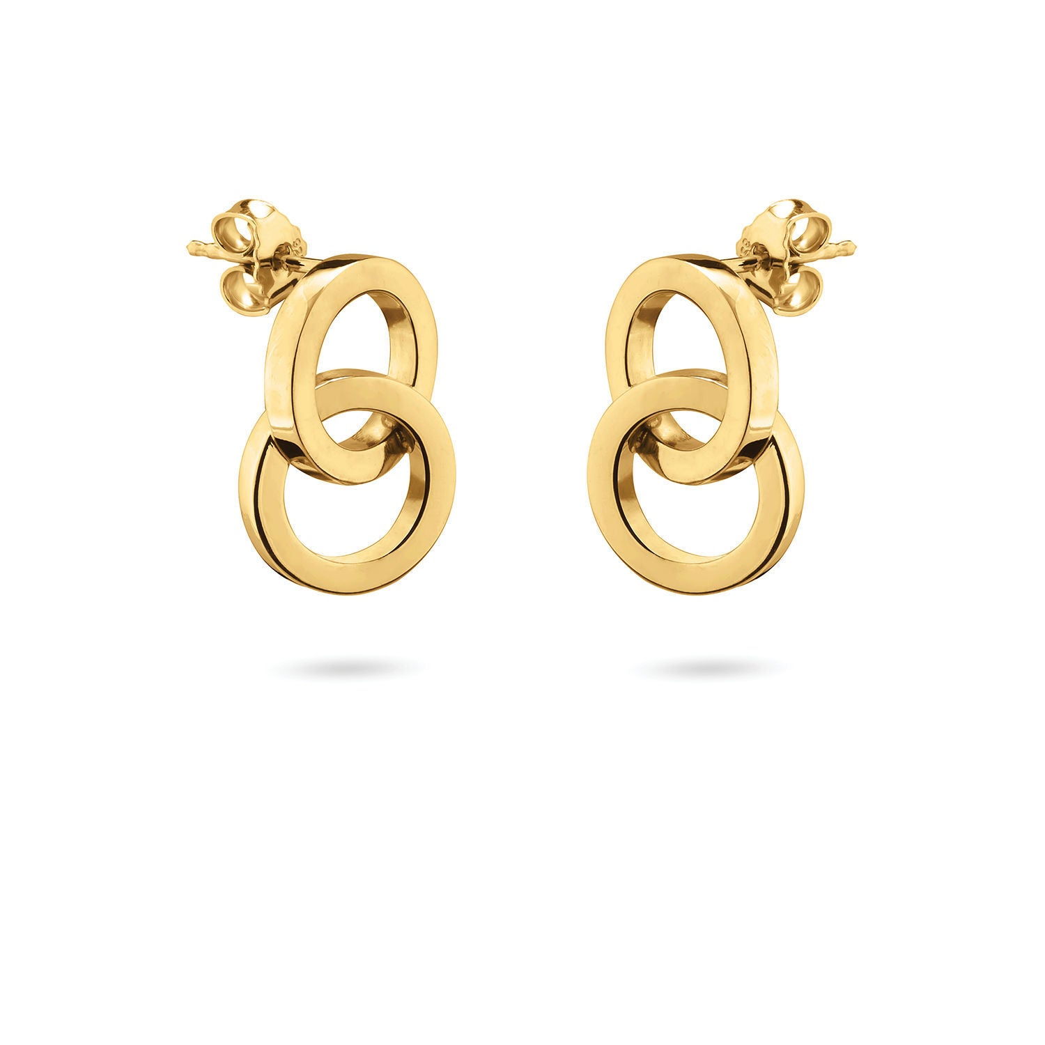 Σκουλαρίκια You & Me από επιχρυσωμένο ασήμι 925° Εικόνα 1