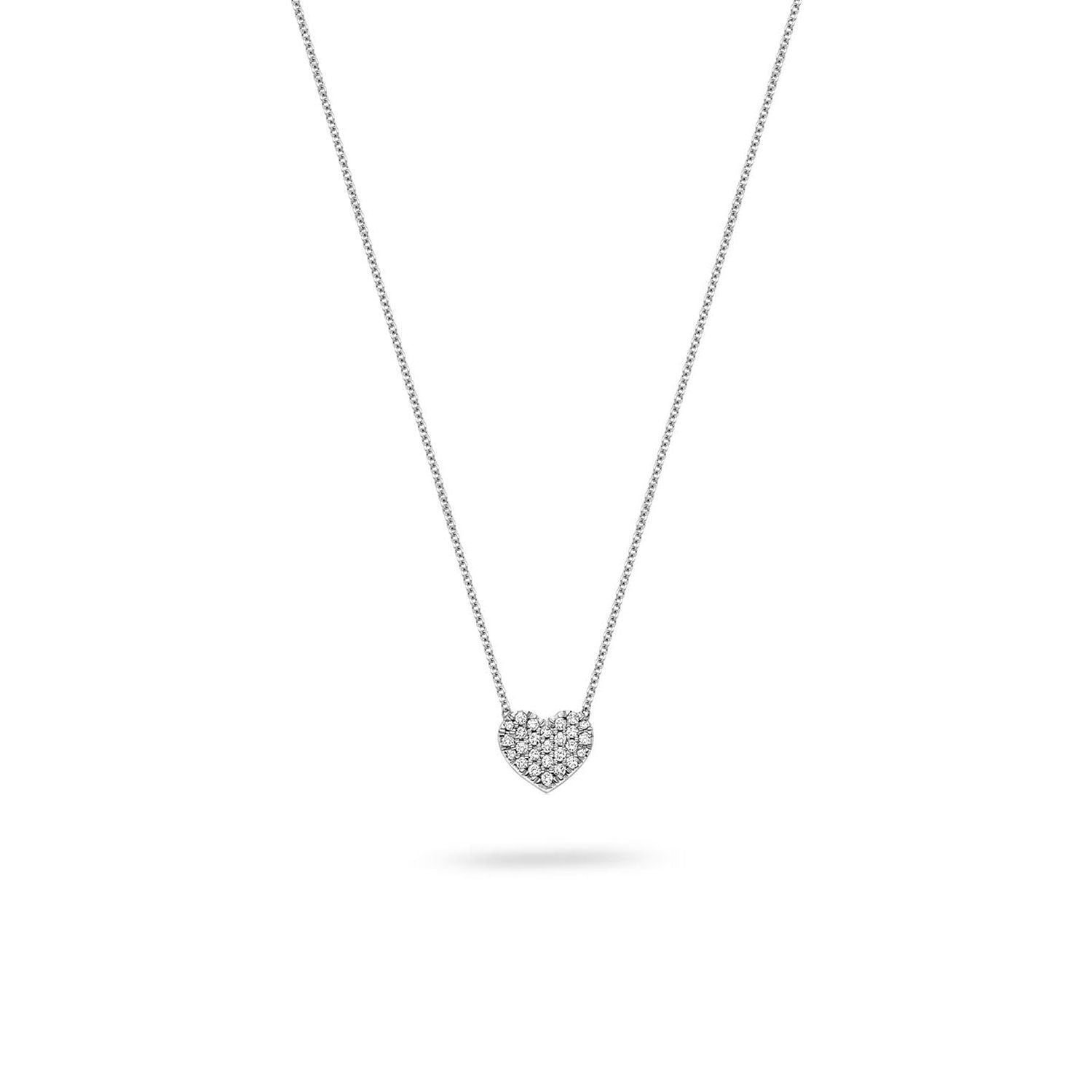 Μενταγιόν LiLaLove Kαρδιά από λευκό χρυσό 18K με διαμάντια μπριγιάν Εικόνα 2