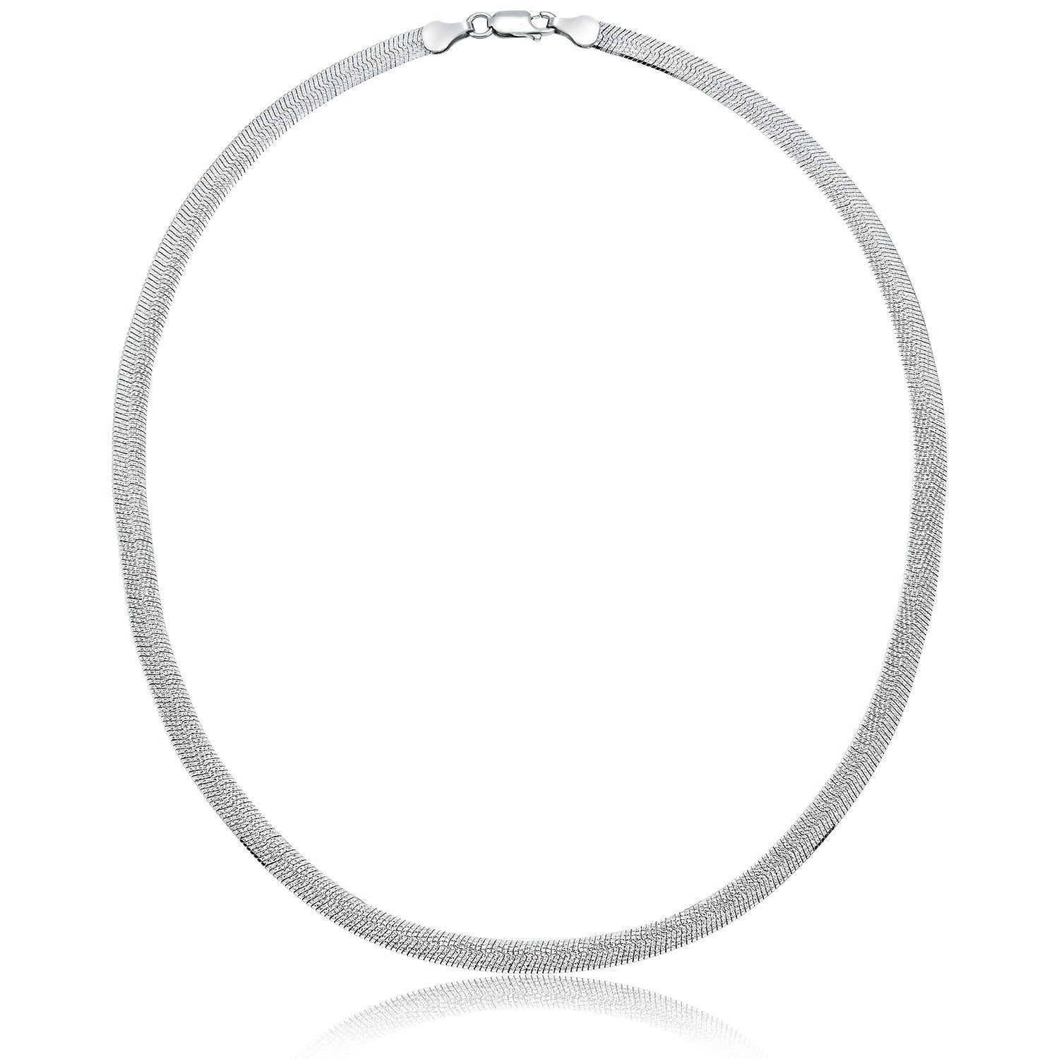 Κολιέ Skin από επιροδιωμένο ασήμι 925° Εικόνα 1