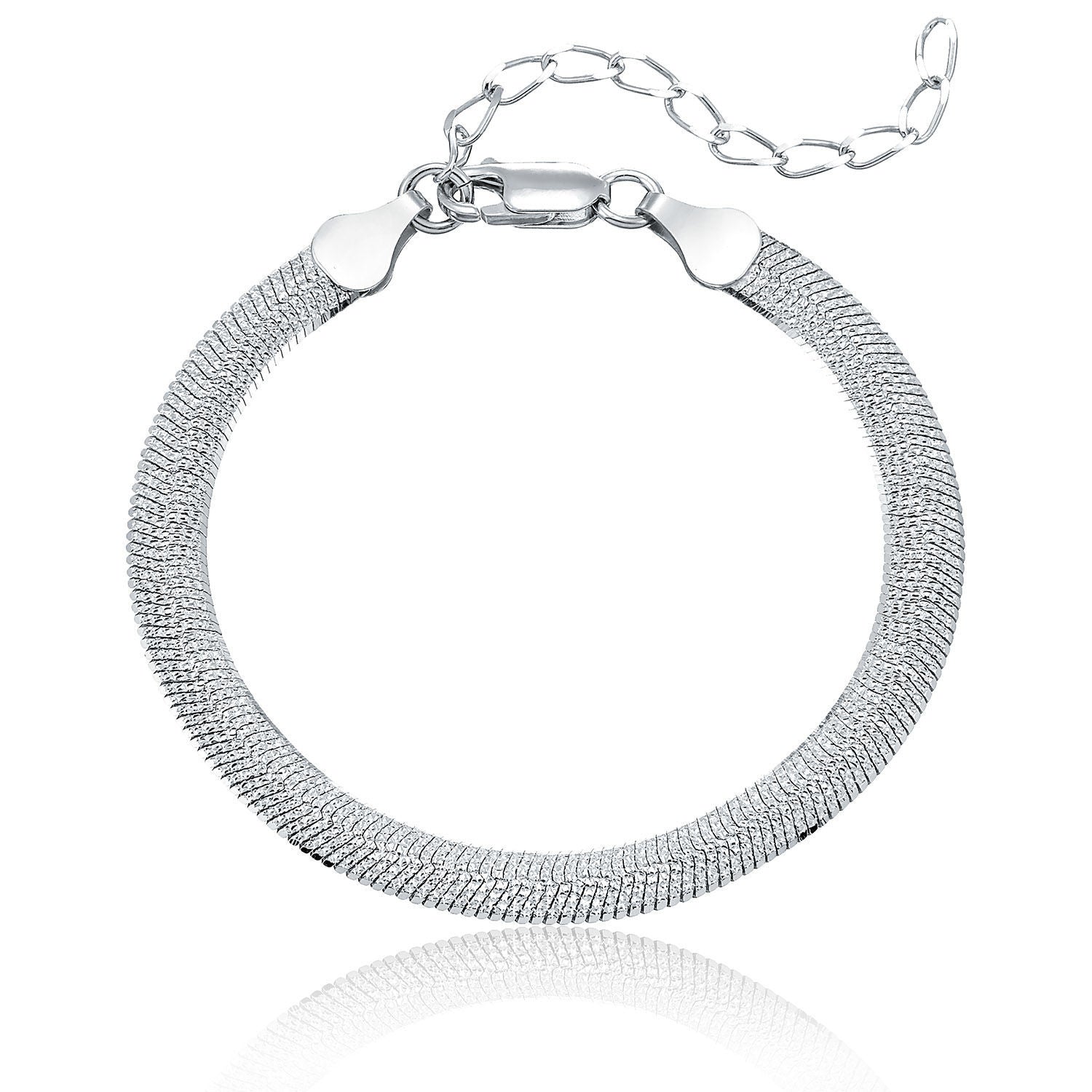 Βραχιόλι Skin από επιροδιωμένο ασήμι 925° Εικόνα 1