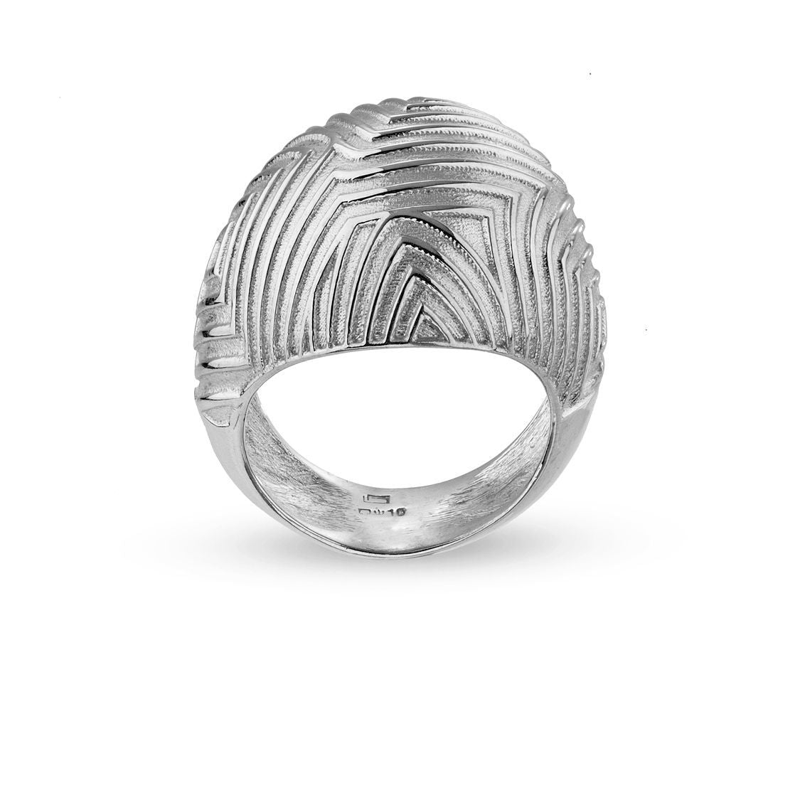 Δαχτυλίδι Mitos από επιροδιωμένο ασήμι 925° Εικόνα 2
