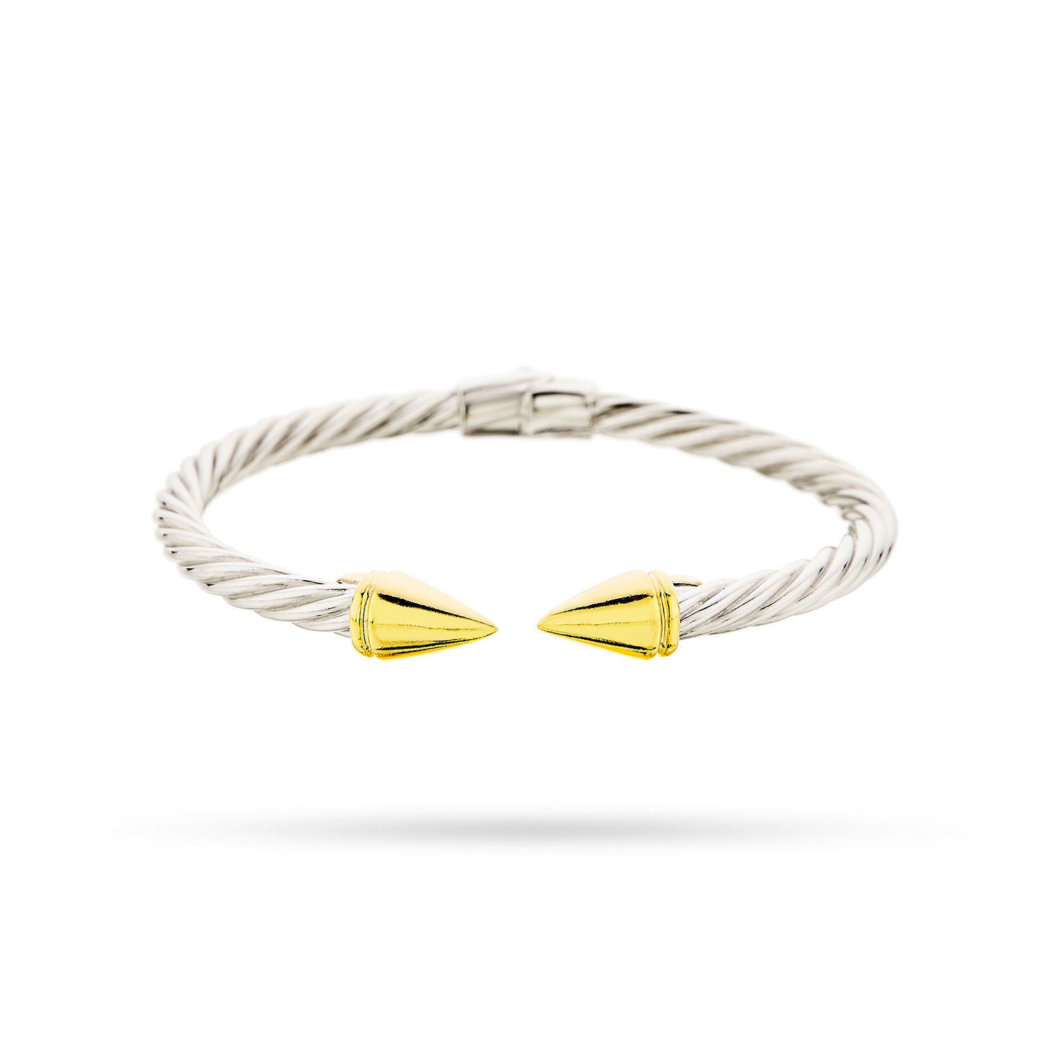 Βραχιόλι Skin σταθερό από επιροδιωμένο και επιχρυσωμένο ασήμι 925° Εικόνα 1