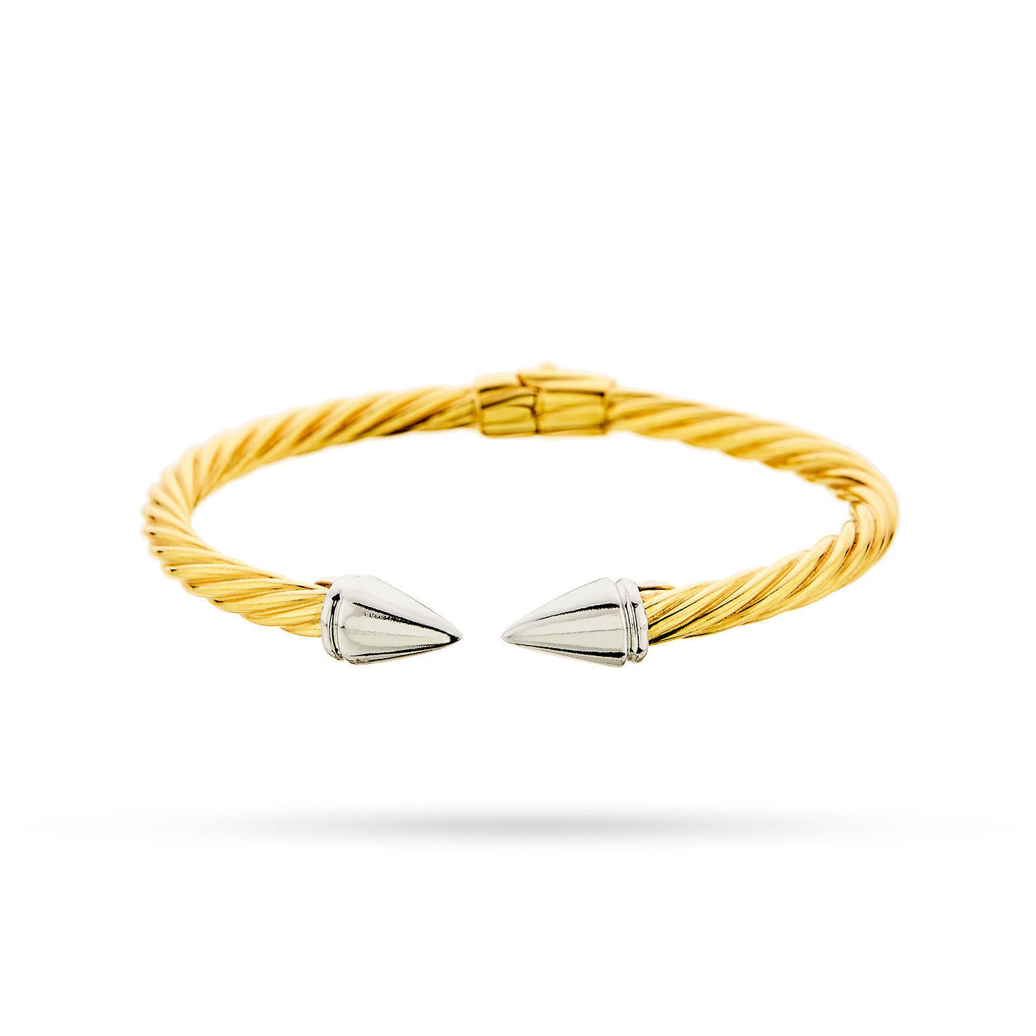 Βραχιόλι Skin σταθερό από επιχρυσωμένο και επιροδιωμένο ασήμι 925° Εικόνα 1