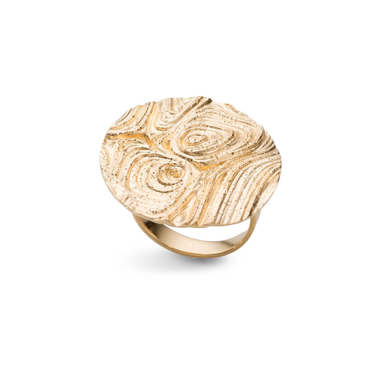 Δαχτυλίδι Terra από ματ επιχρυσωμένο ασήμι 925° Εικόνα 1
