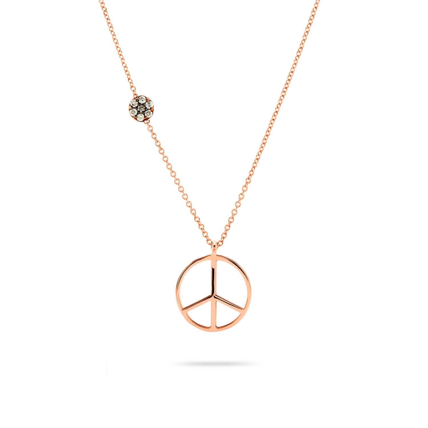 Μενταγιόν Symbols από ροζ χρυσό 18K με διαμάντια μπριγιάν Εικόνα 1