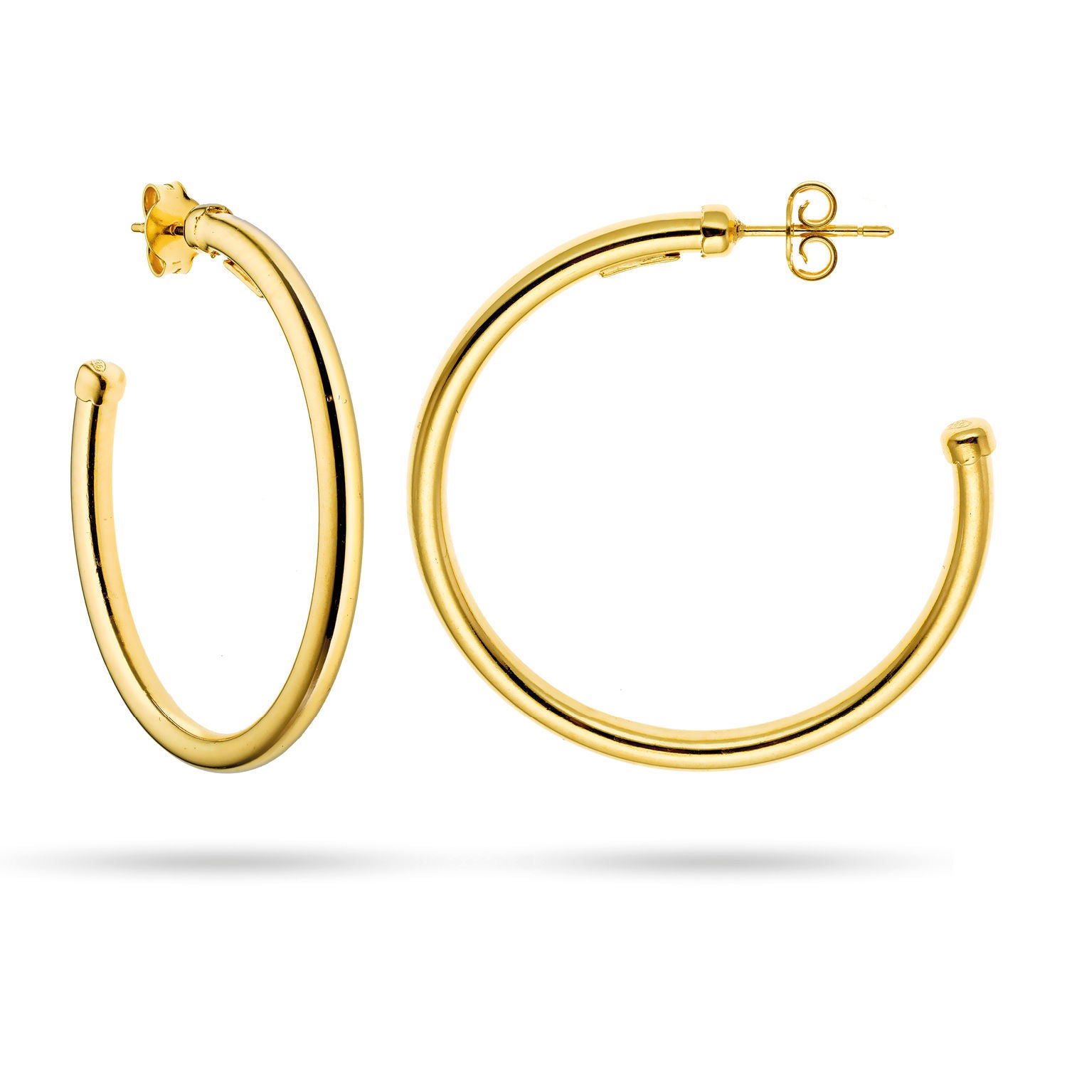 Σκουλαρίκια κρίκοι Reflections από επιχρυσωμένο ασήμι 925° Εικόνα 1