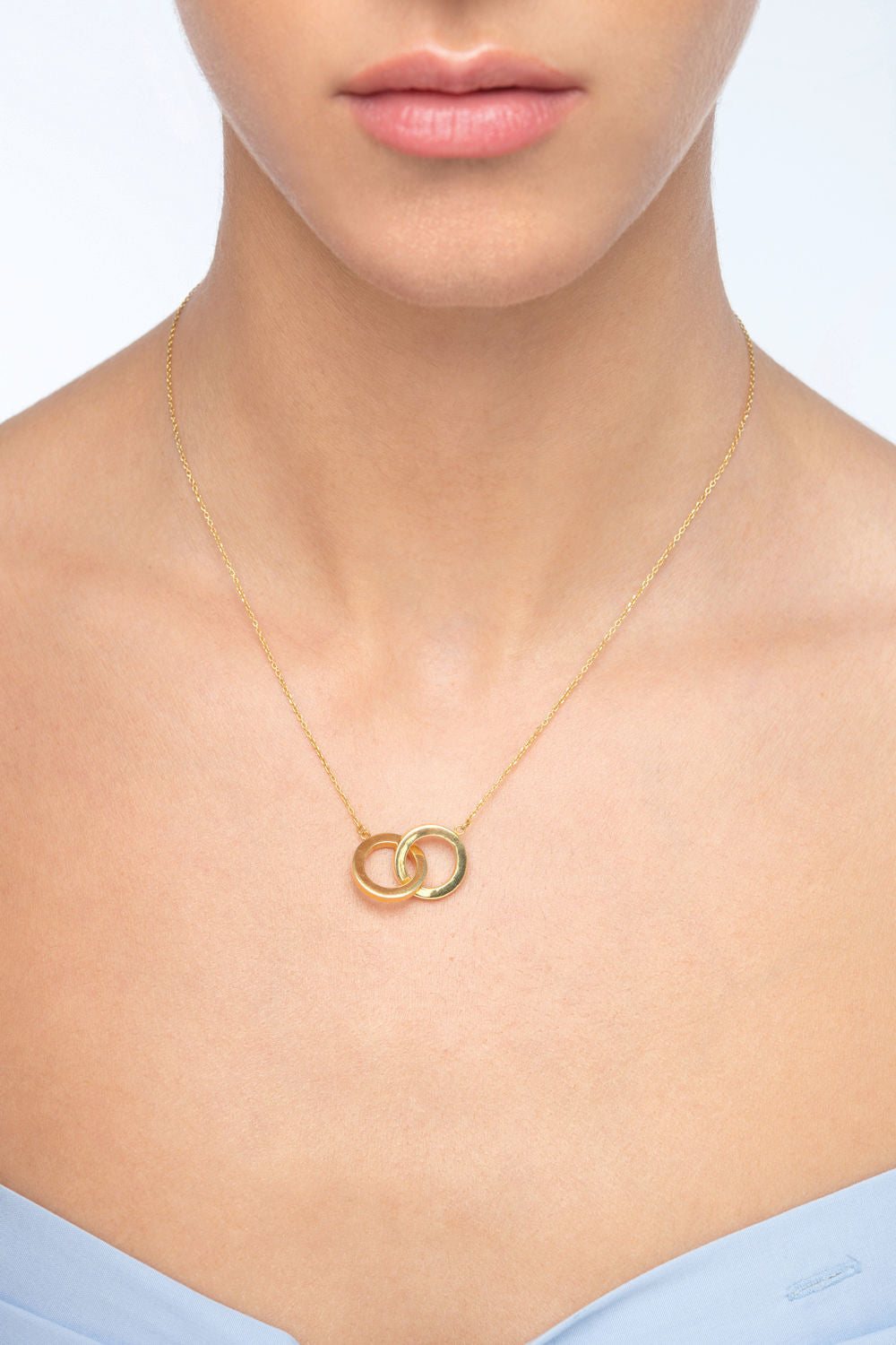 Κολιέ You & Me από επιχρυσωμένο ασήμι 925° Εικόνα 2