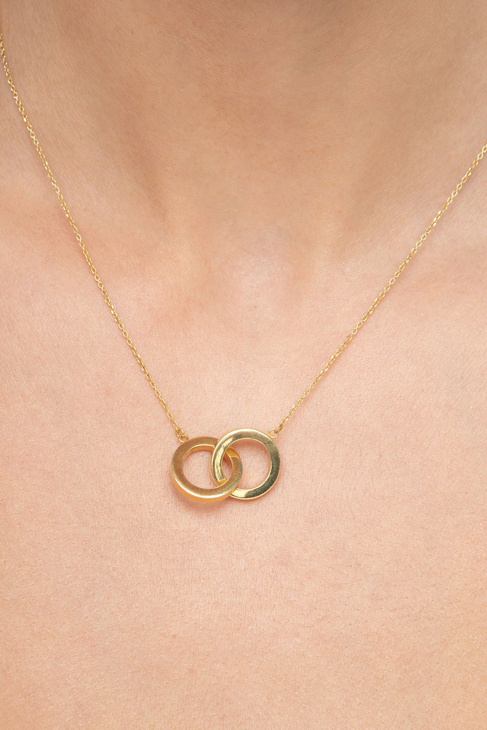 Κολιέ You & Me από επιχρυσωμένο ασήμι 925° Εικόνα 3