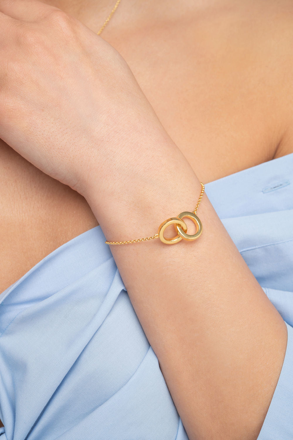 Βραχιόλι You & Me από επιχρυσωμένο ασήμι 925° Εικόνα 2