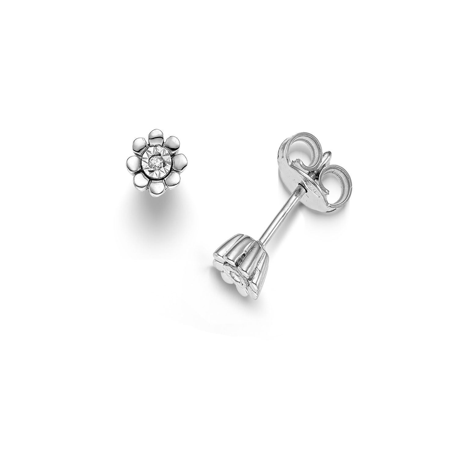 Σκουλαρίκια Diamonds από λευκό χρυσό 18K με διαμάντια μπριγιάν Εικόνα 3