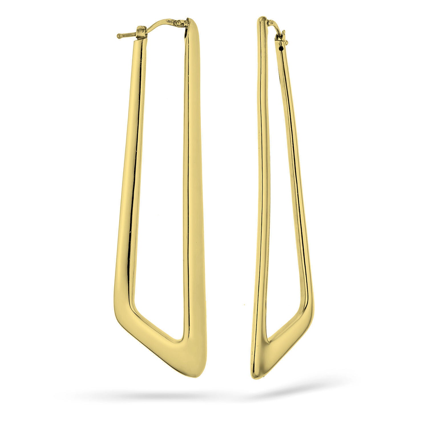 Σκουλαρίκια κρίκοι Reflections από επιχρυσωμένο ασήμι 925° Εικόνα 1