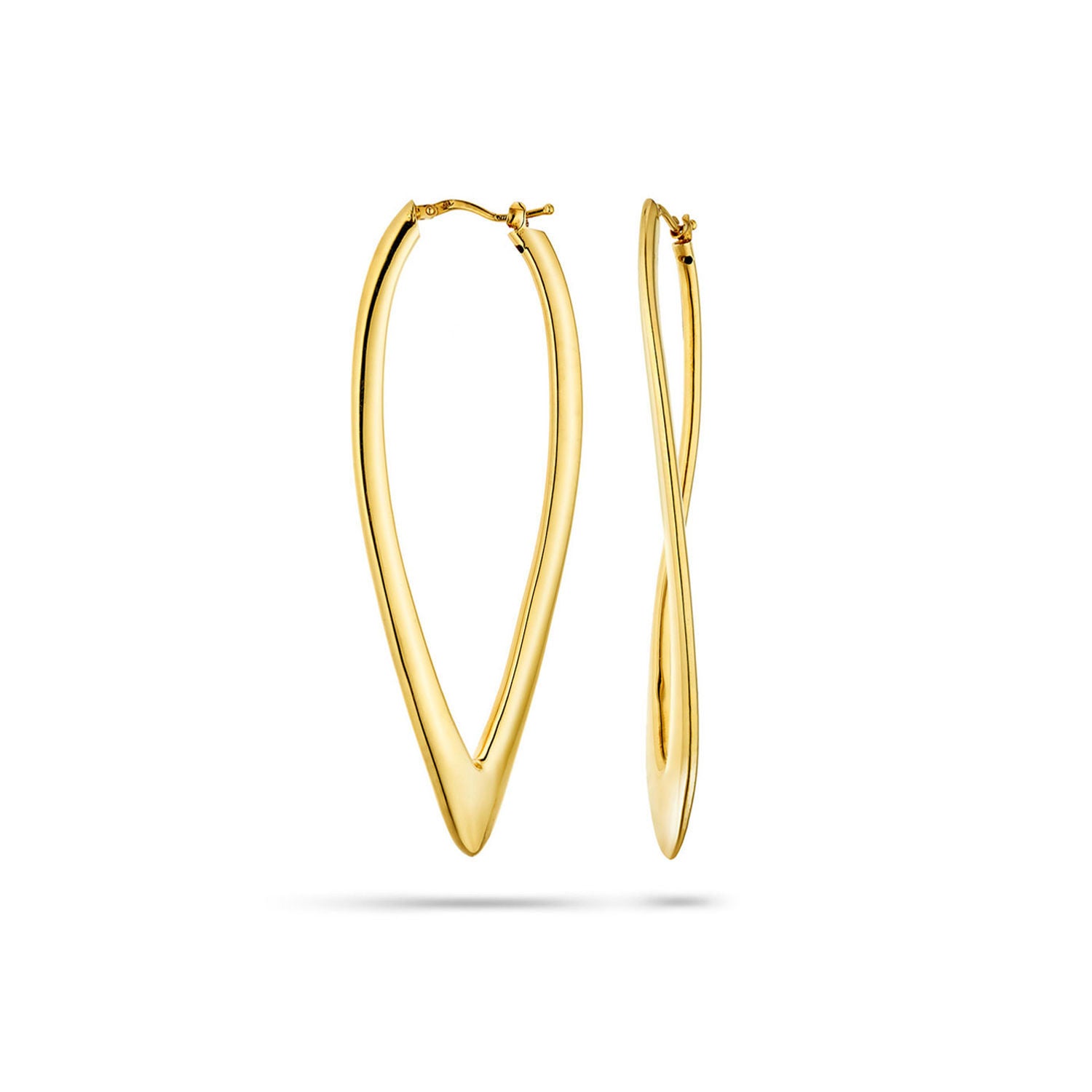 Σκουλαρίκια κρίκοι Reflections από επιχρυσωμένο ασήμι 925° Εικόνα 1