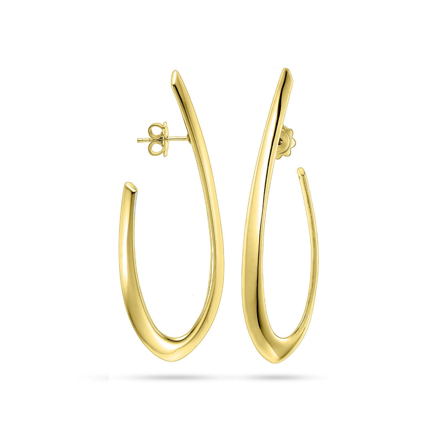 Σκουλαρίκια κρίκοι Reflections από επιχρυσωμένο ασήμι 925° Εικόνα 1