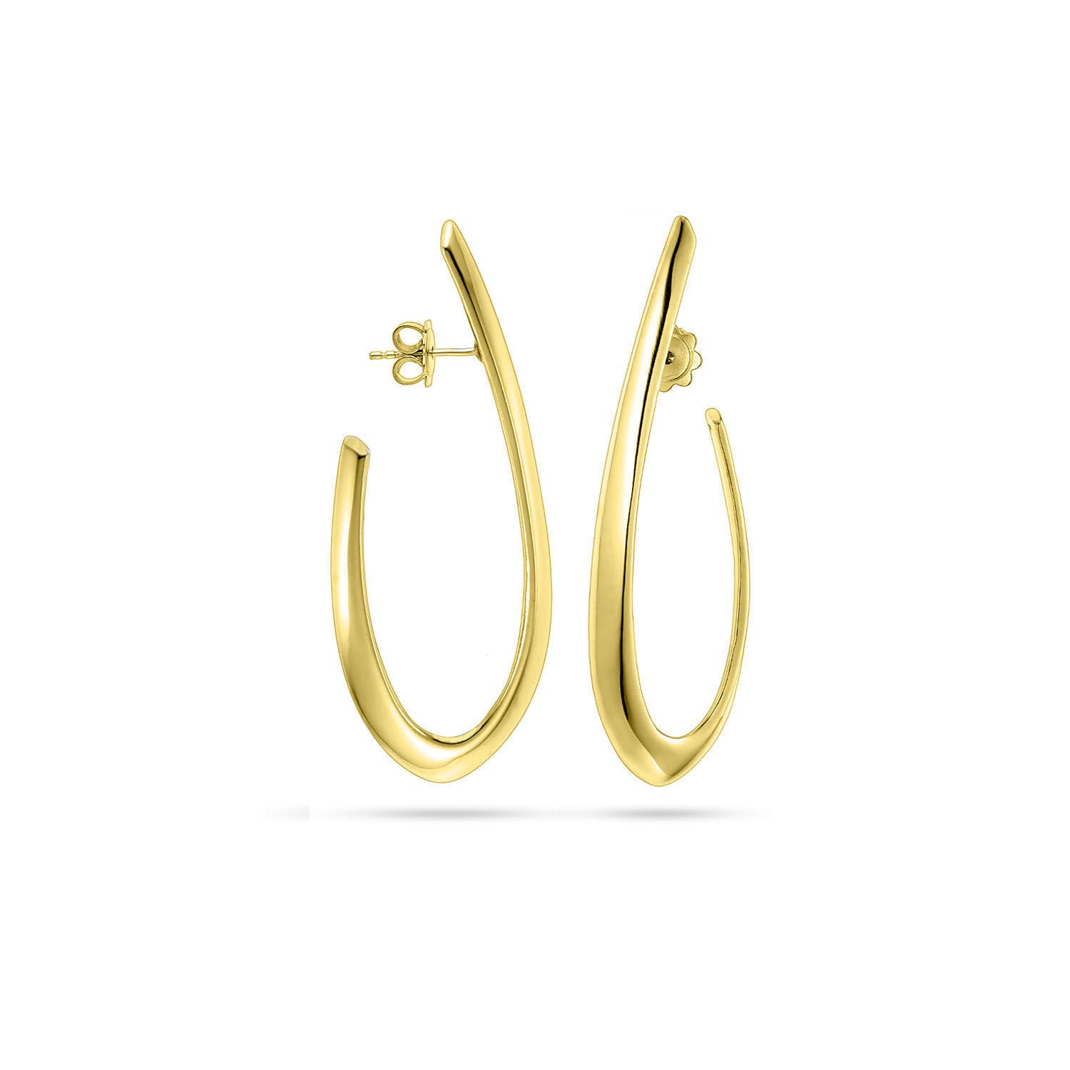 Σκουλαρίκια κρίκοι Reflections από επιχρυσωμένο ασήμι 925° Εικόνα 1