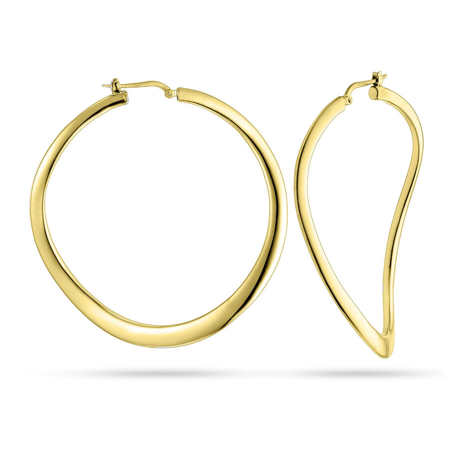 Σκουλαρίκια κρίκοι Reflections από επιχρυσωμένο ασήμι 925° Εικόνα 1