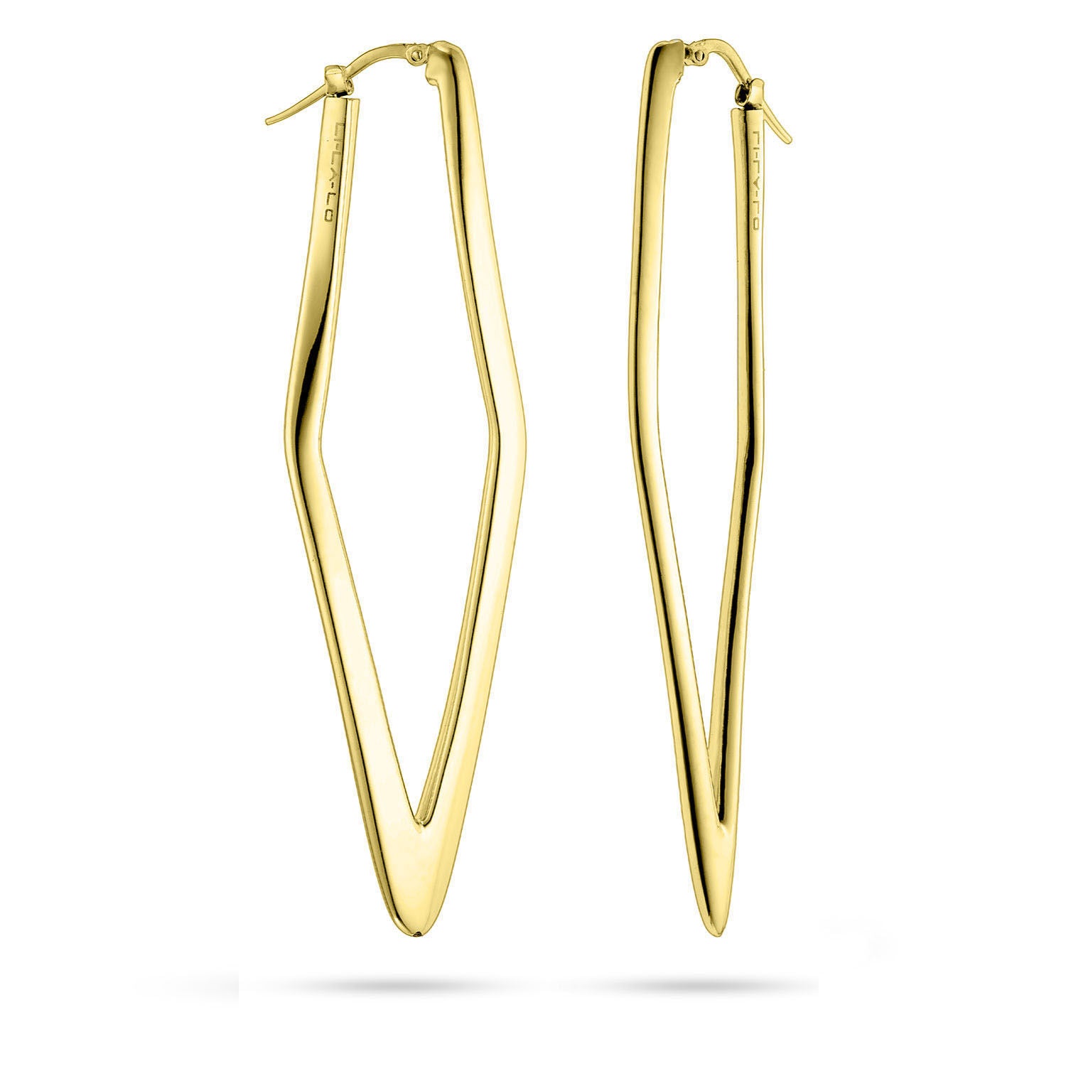 Σκουλαρίκια κρίκοι Reflections από επιχρυσωμένο ασήμι 925° Εικόνα 1