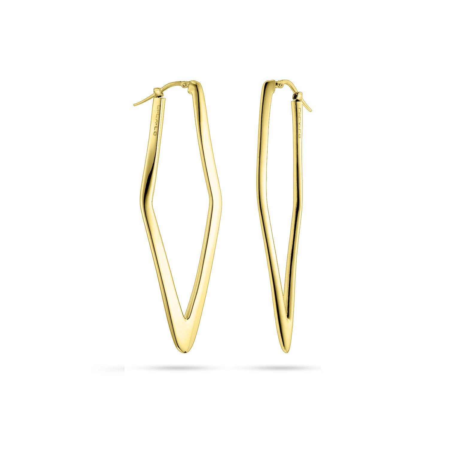 Σκουλαρίκια κρίκοι Reflections από επιχρυσωμένο ασήμι 925° Εικόνα 1