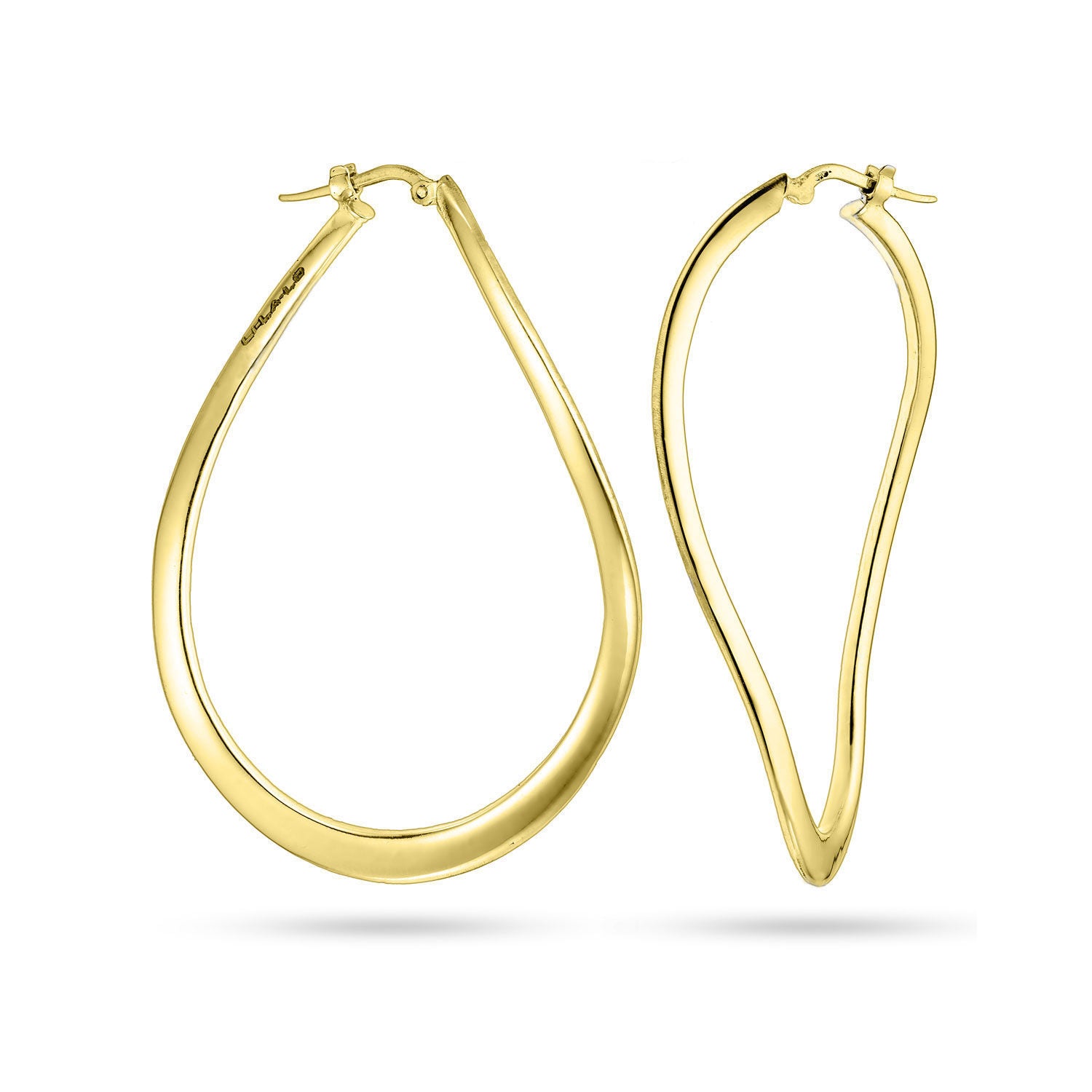 Σκουλαρίκια κρίκοι Reflections από επιχρυσωμένο ασήμι 925° Εικόνα 1