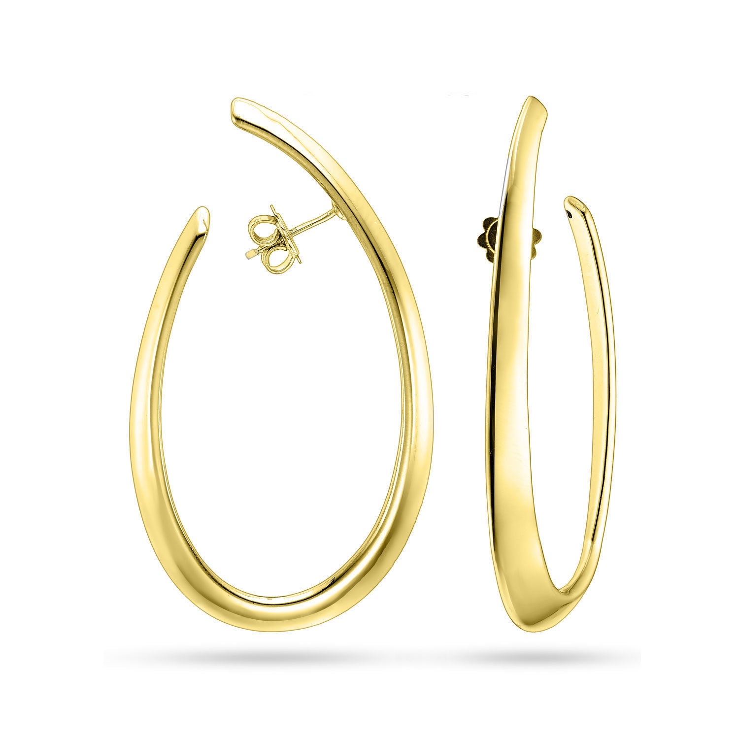 Σκουλαρίκια κρίκοι Reflections από επιχρυσωμένο ασήμι 925° Εικόνα 1