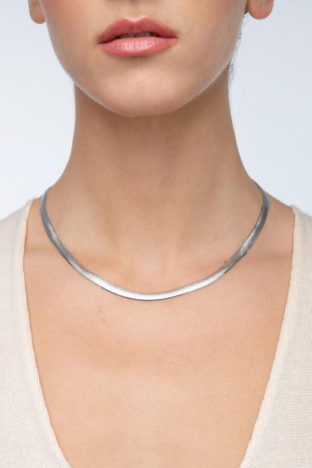 Κολιέ Skin από επιροδιωμένο ασήμι 925° Εικόνα 2