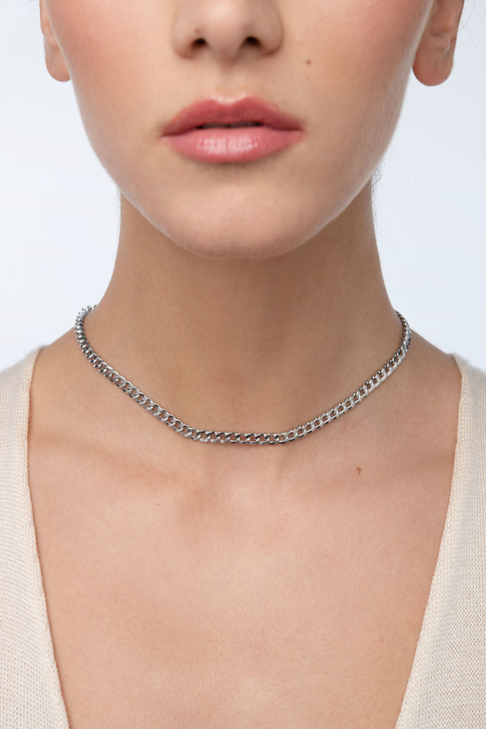 Κολιέ Skin από επιροδιωμένο ασήμι 925° Εικόνα 2