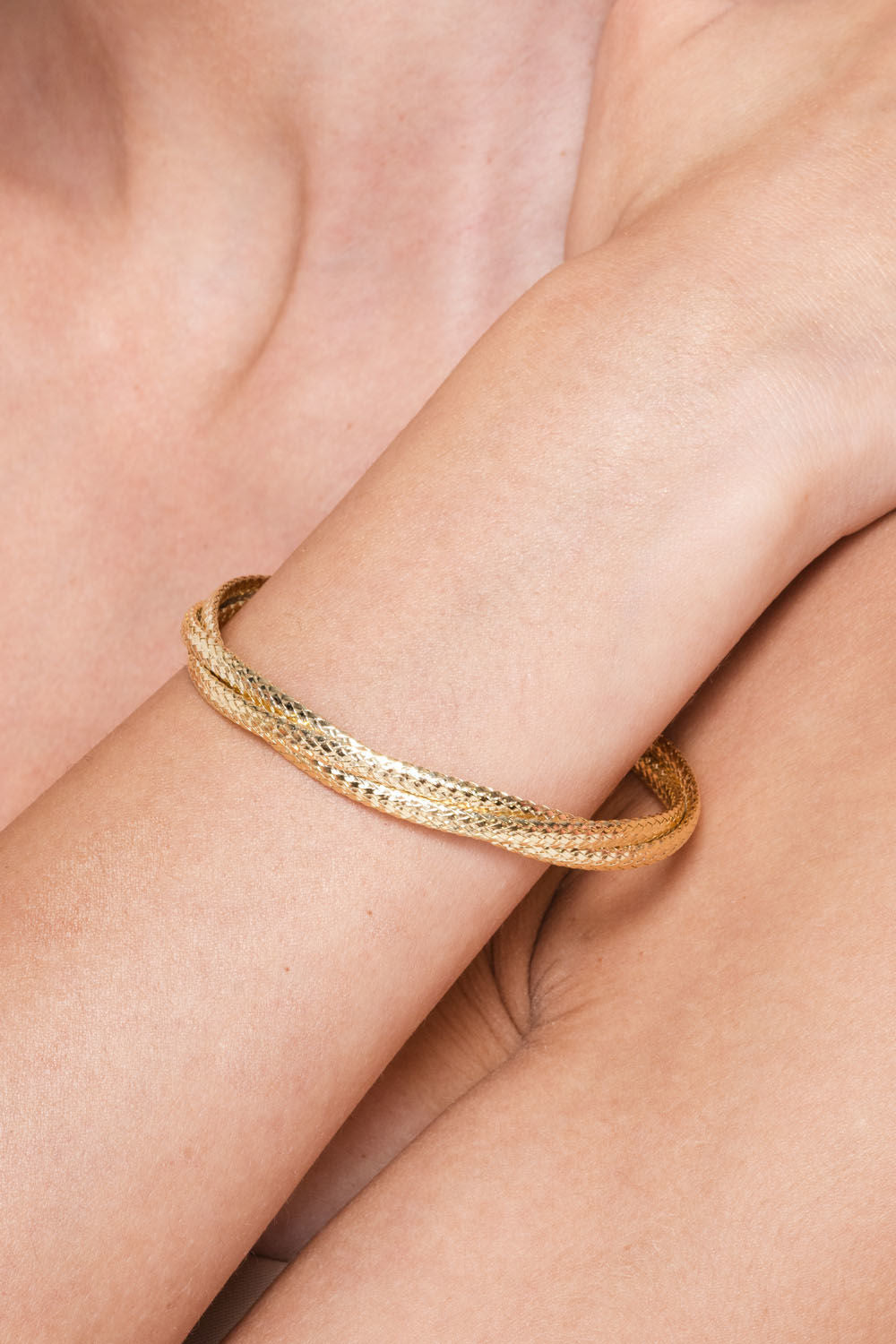 Βραχιόλι Skin σταθερό από επιχρυσωμένο ασήμι 925°