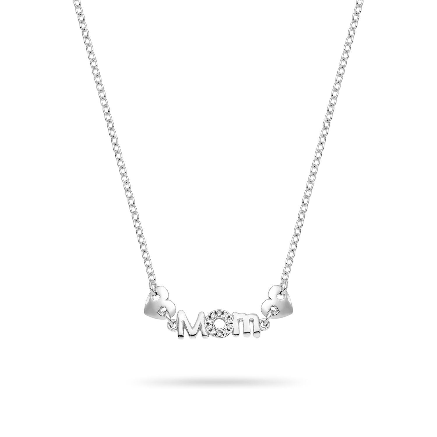 Κολιέ Lexis ''mom'' από επιροδιωμένο ασήμι 925⁰ με ζιργκόν Εικόνα 1