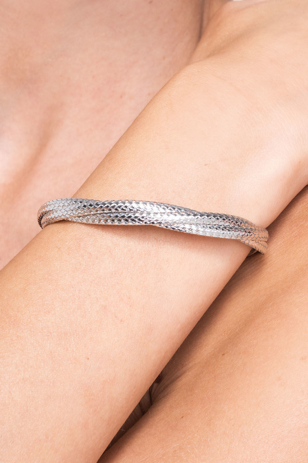 Βραχιόλι Skin σταθερό από επιροδιωμένο ασήμι 925°