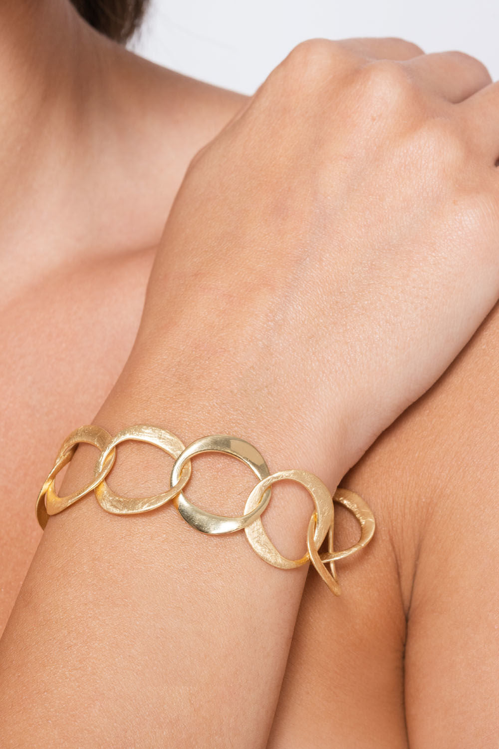 Βραχιόλι Reflections από επιχρυσωμένο ασήμι 925° ματ και polished Εικόνα 3