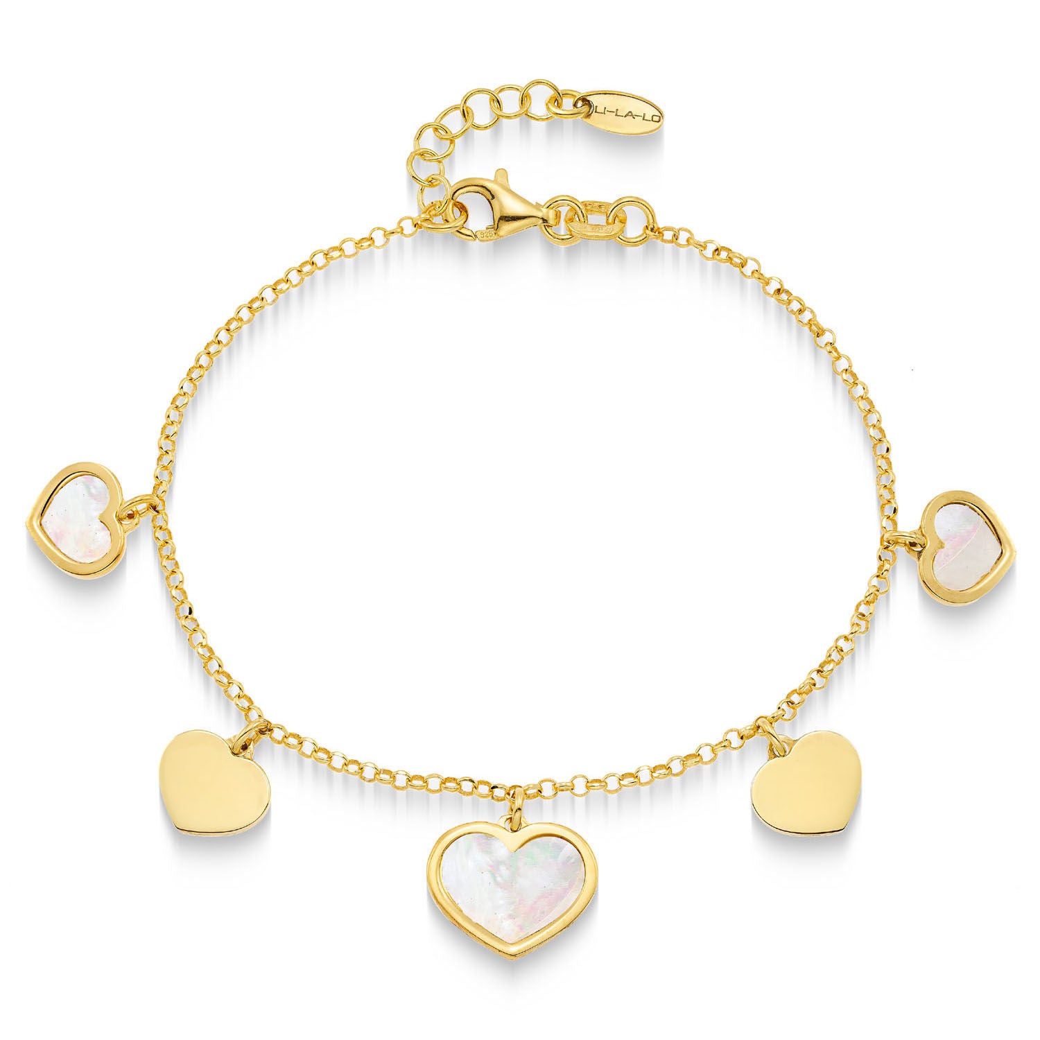 Βραχιόλι Symbols Καρδιά από επιχρυσωμένο ασήμι 925° με φίλντισι Εικόνα 1