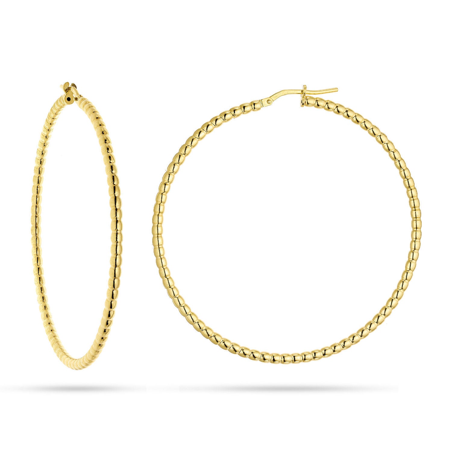 Σκουλαρίκια κρίκοι Reflections από επιχρυσωμένο ασήμι 925° Εικόνα 1