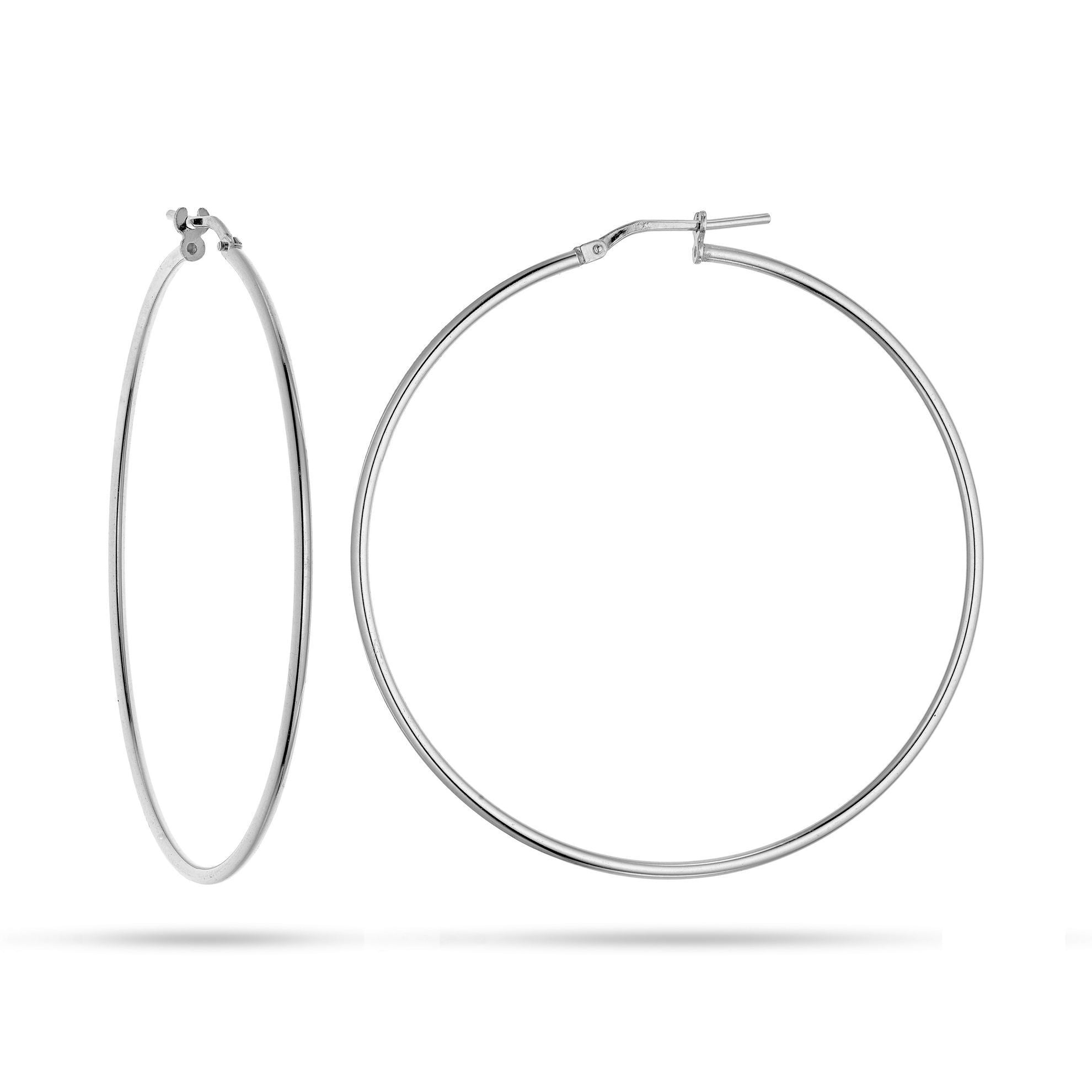 Σκουλαρίκια κρίκοι Reflections από ασήμι 925° Εικόνα 1