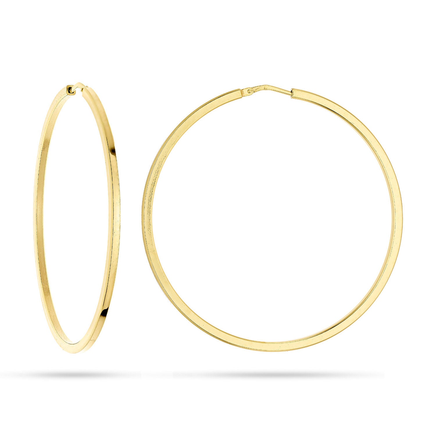 Σκουλαρίκια κρίκοι Reflections από επιχρυσωμένο ασήμι 925° Εικόνα 1