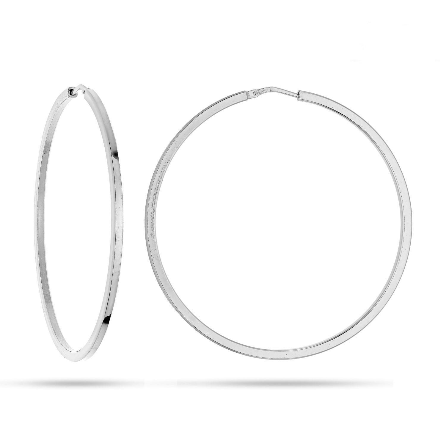 Σκουλαρίκια κρίκοι Reflections από ασήμι 925° Εικόνα 1