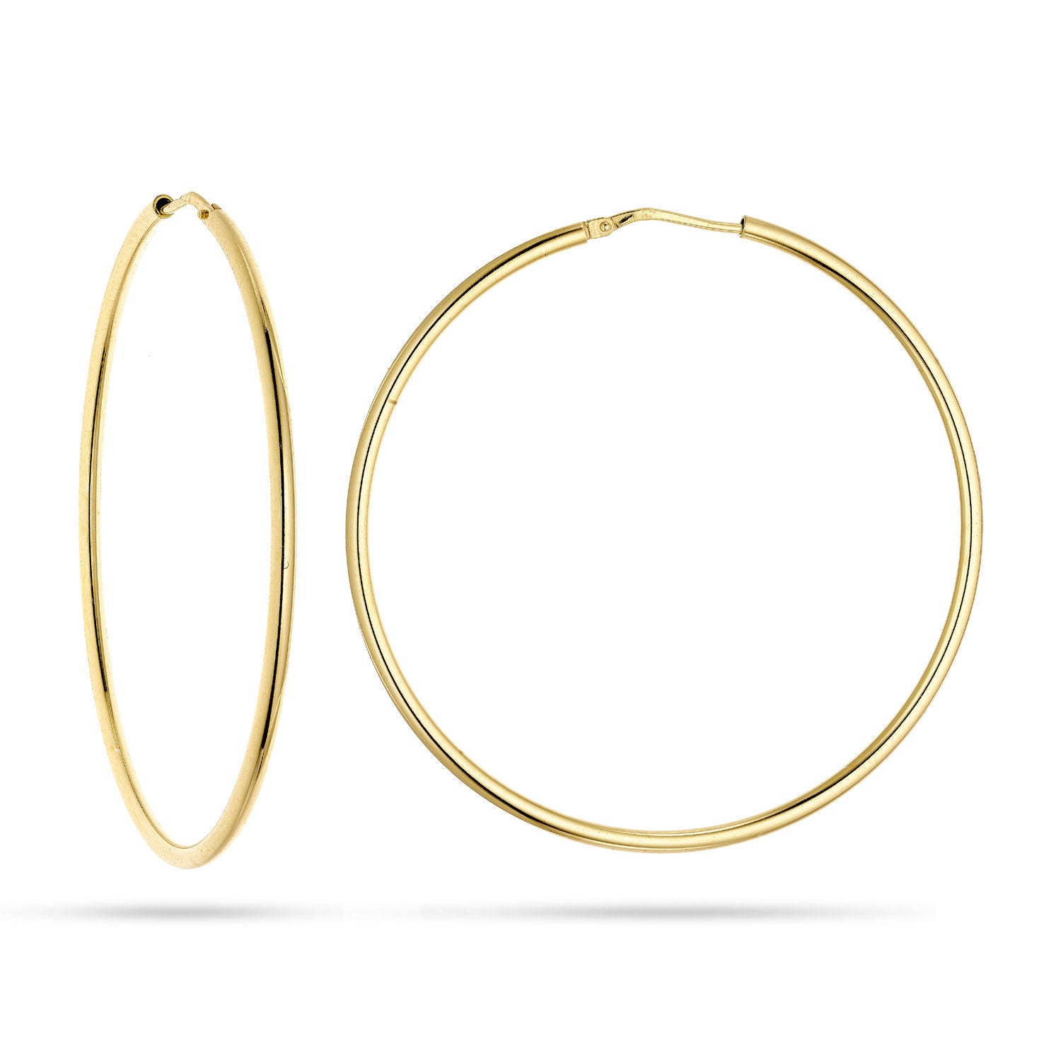 Σκουλαρίκια κρίκοι Reflections από επιχρυσωμένο ασήμι 925° Εικόνα 1