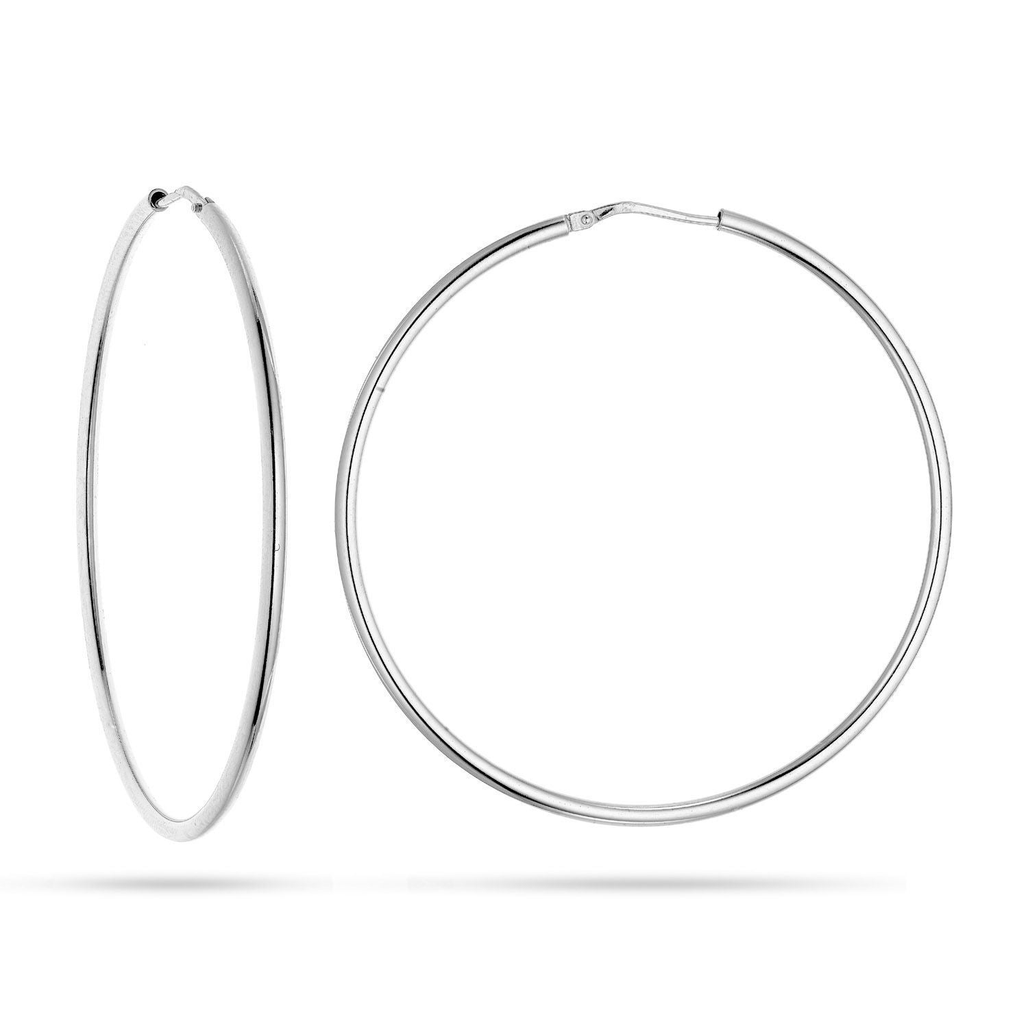 Σκουλαρίκια κρίκοι Reflections από ασήμι 925° Εικόνα 1