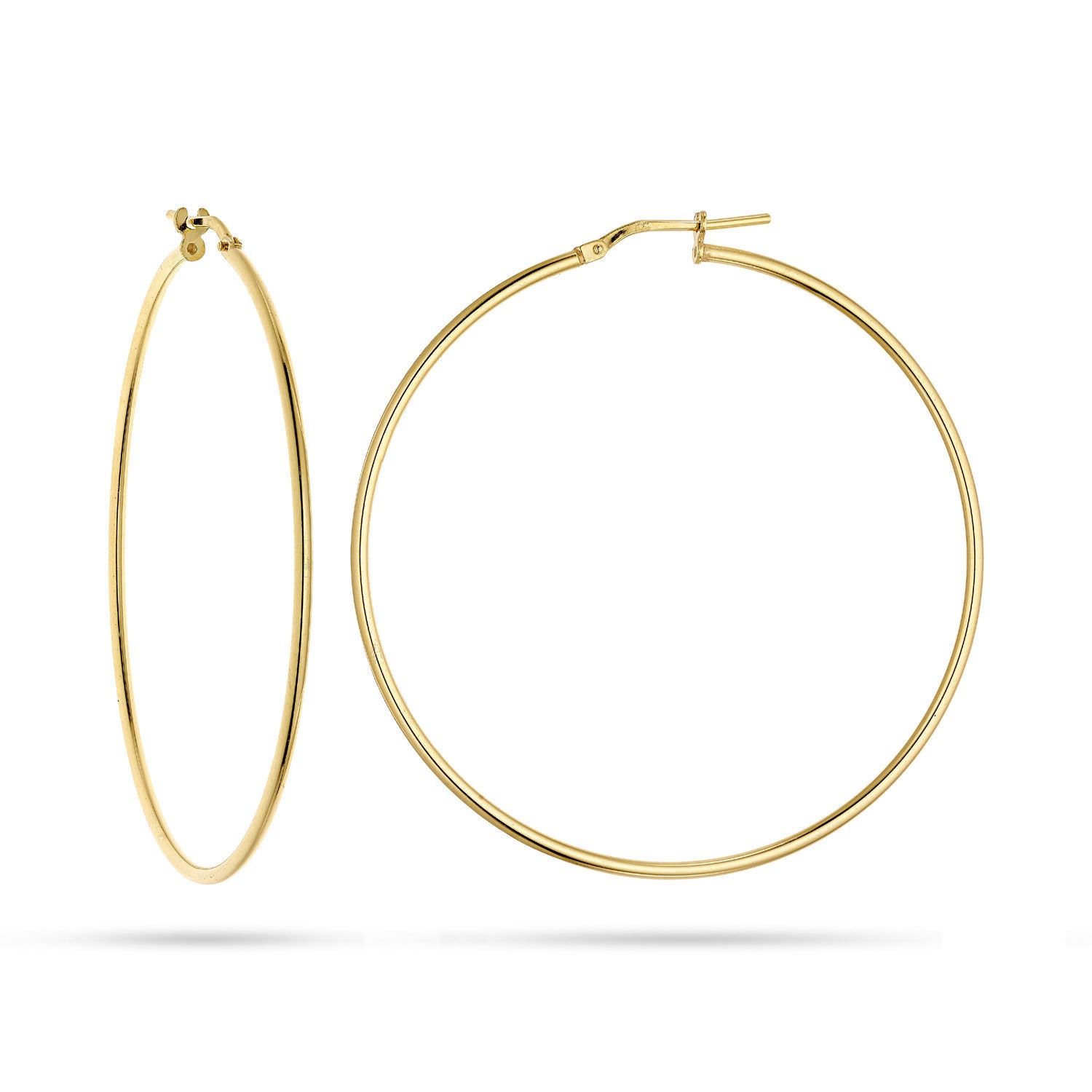 Σκουλαρίκια κρίκοι Reflections από επιχρυσωμένο ασήμι 925° Εικόνα 1