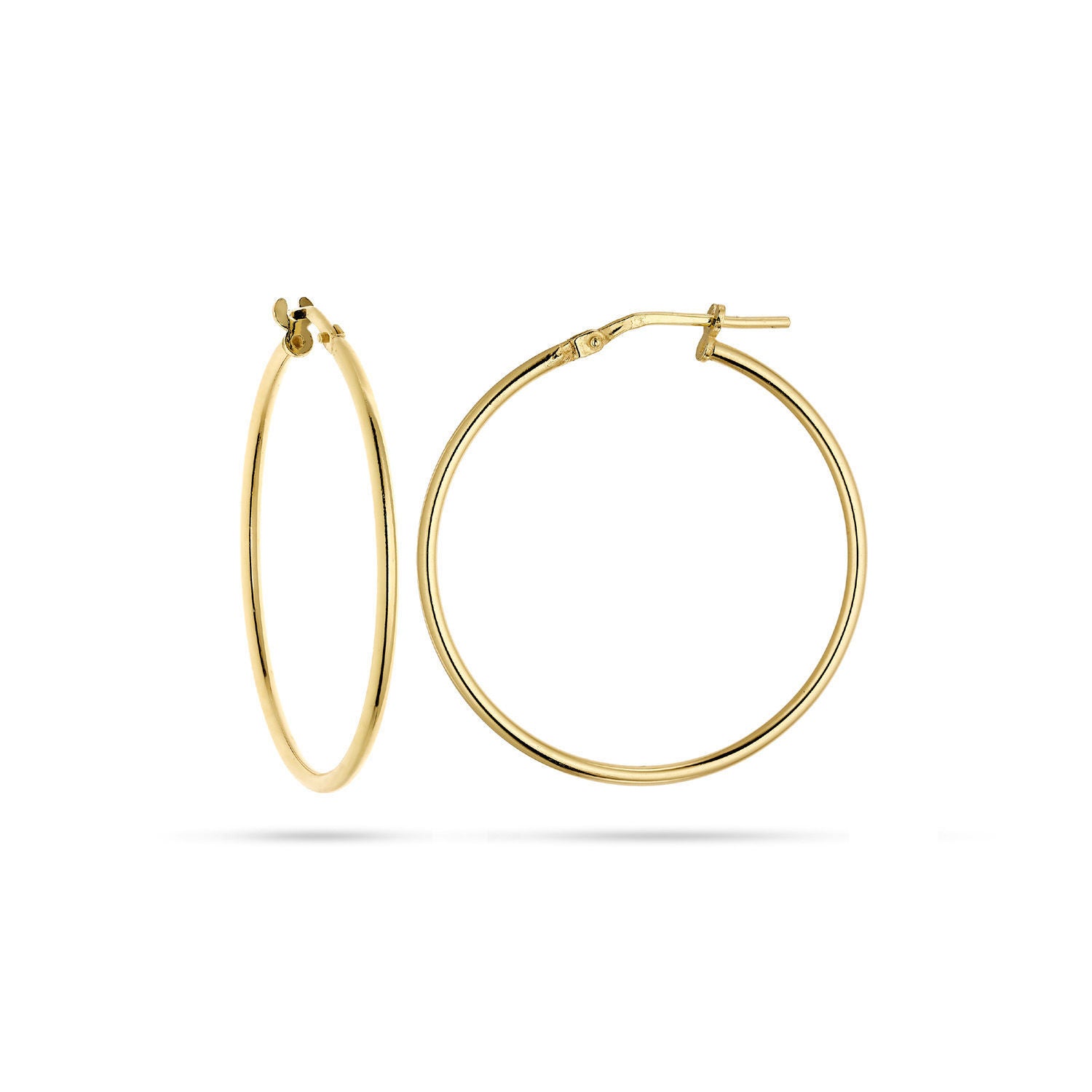 Σκουλαρίκια κρίκοι Reflections από επιχρυσωμένο ασήμι 925° Εικόνα 1