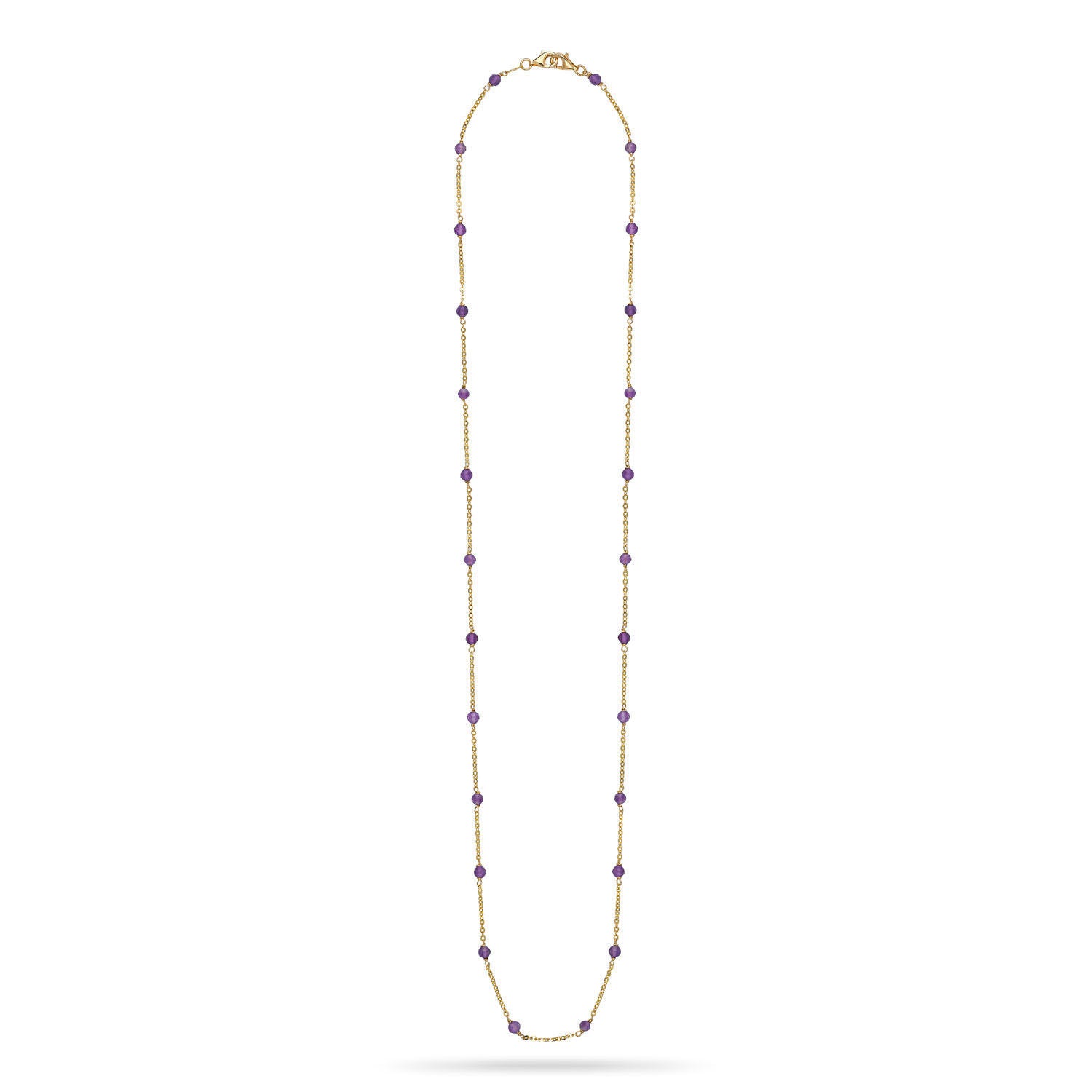 Αλυσίδα γυαλίων Swing από επιχρυσωμένο ασήμι 925° με αμέθυστο που μετασχηματίζεται σε κολιέ Εικόνα 3