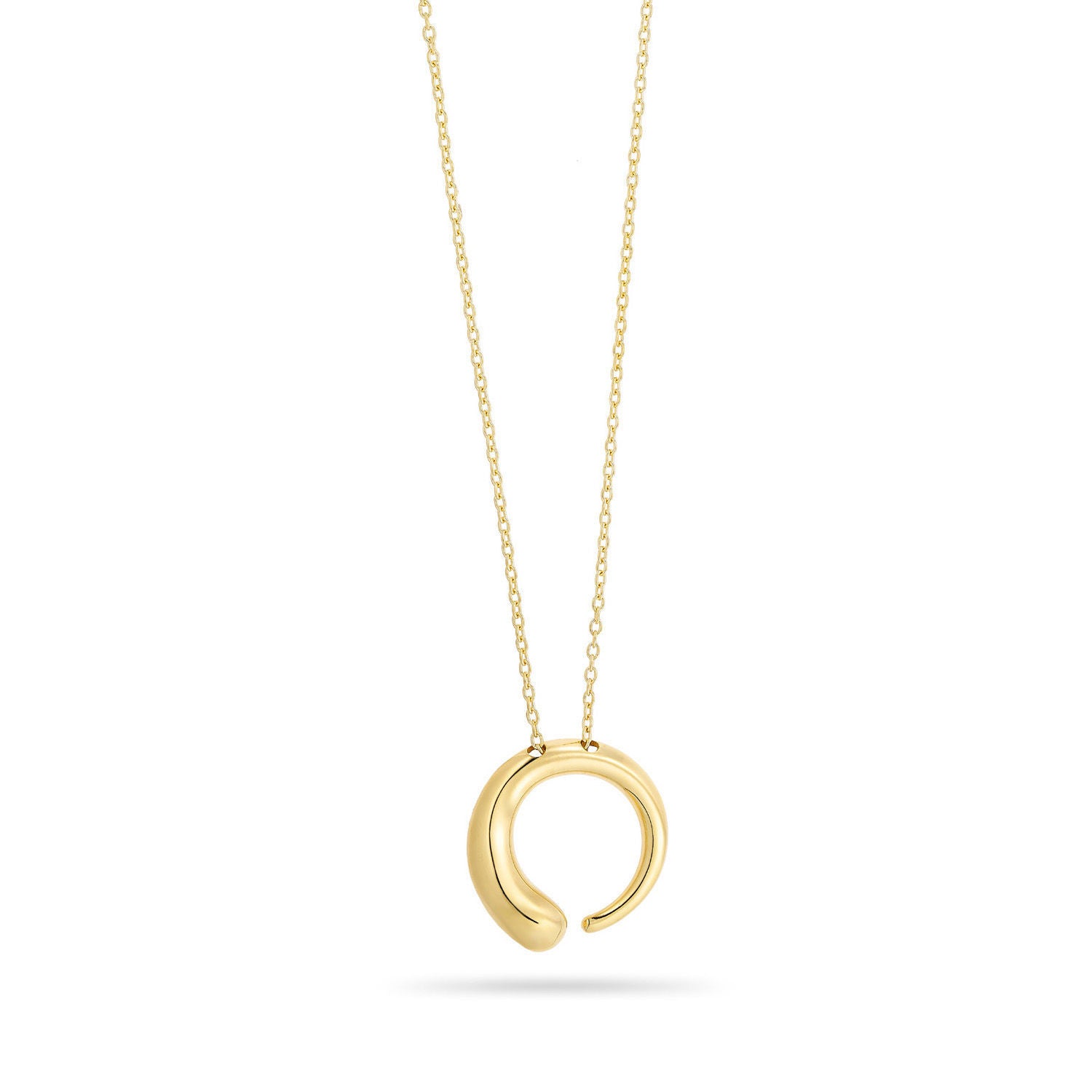 Κολιέ Aurum από χρυσό 18K με κούμπωμα drop σιτρίν Εικόνα 1