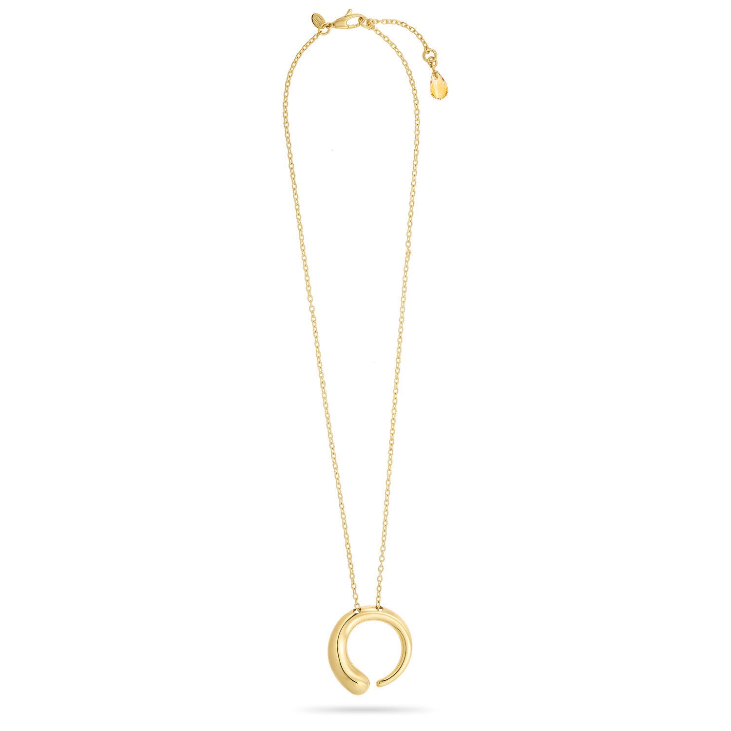 Κολιέ Aurum από χρυσό 18K με κούμπωμα drop σιτρίν Εικόνα 2