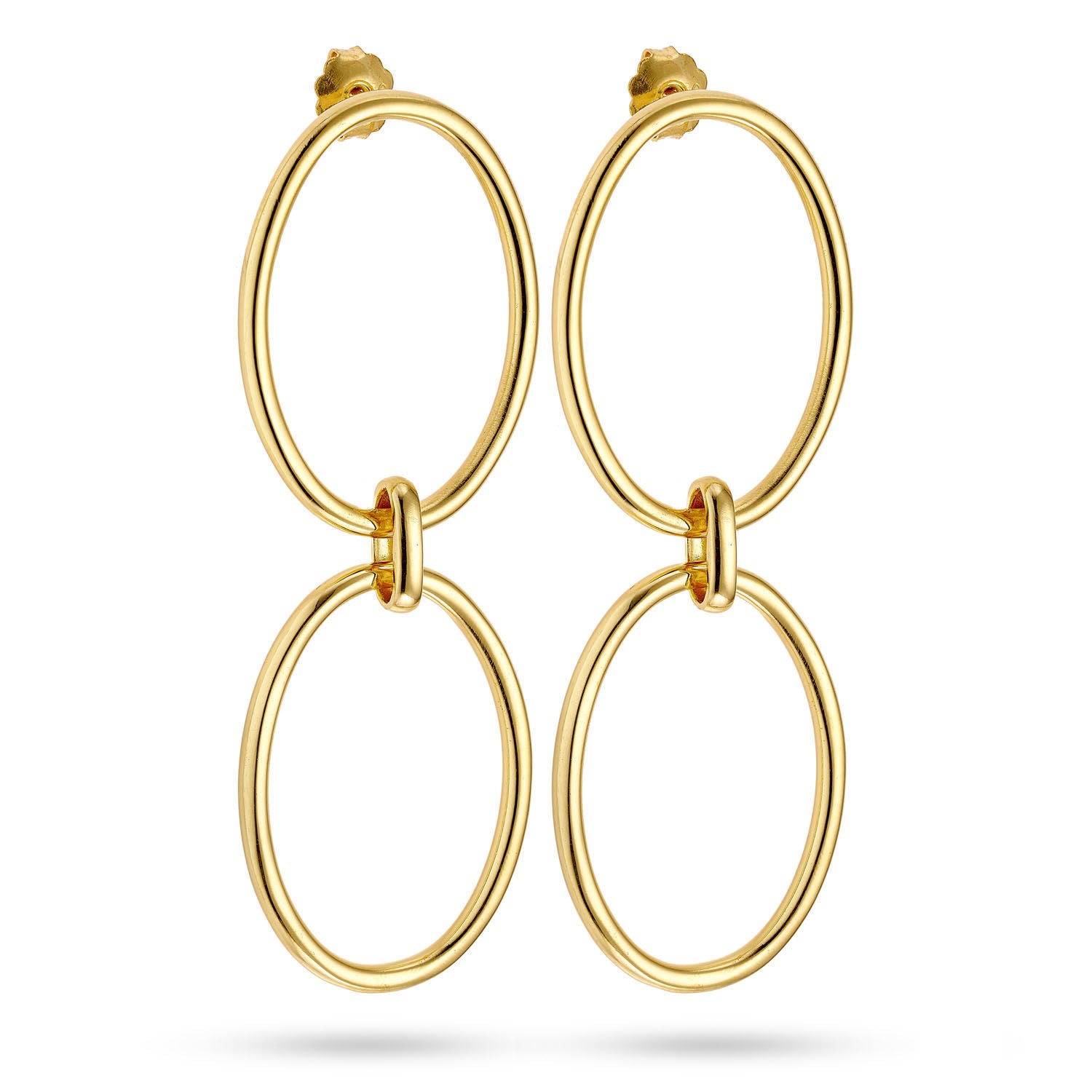 Σκουλαρίκια Reflections από επιχρυσωμένο ασήμι 925° Εικόνα 1