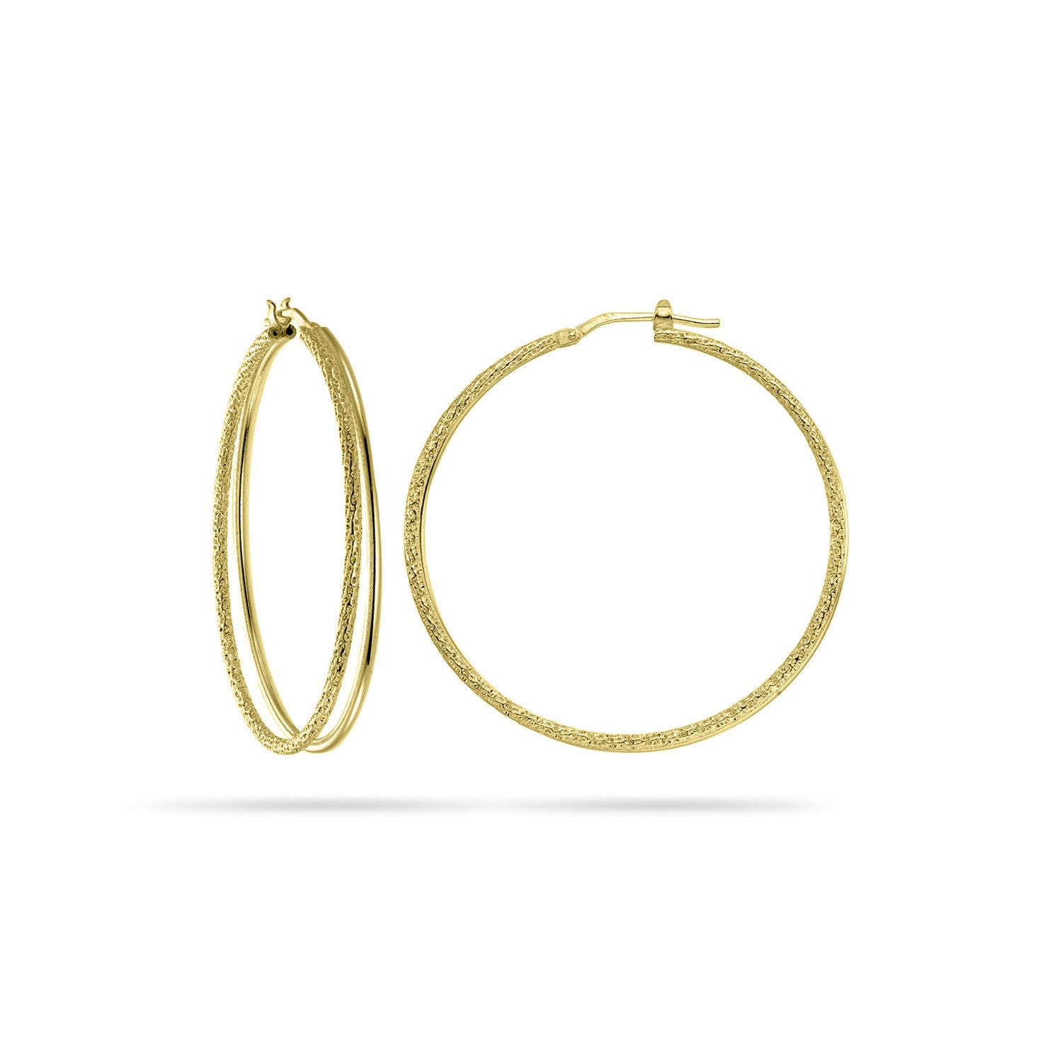 Σκουλαρίκια κρίκοι Reflections από επιχρυσωμένο ασήμι 925° Εικόνα 1