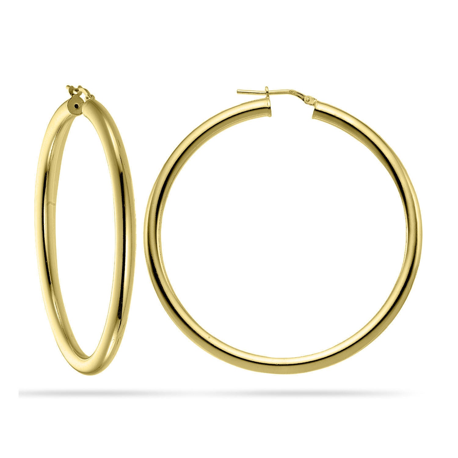 Σκουλαρίκια κρίκοι Reflections από επιχρυσωμένο ασήμι 925° Εικόνα 1