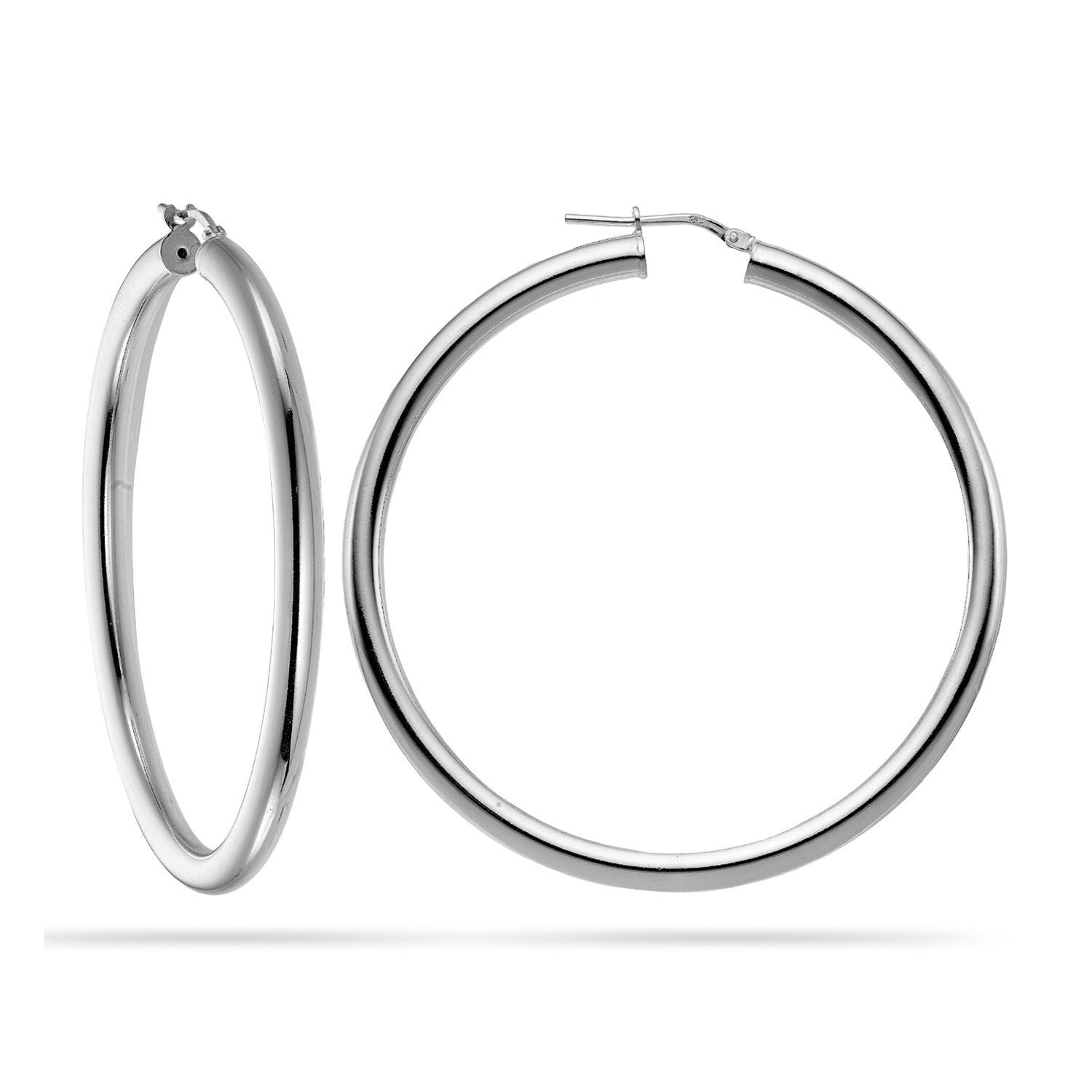 Σκουλαρίκια κρίκοι Reflections από ασήμι 925° Εικόνα 1